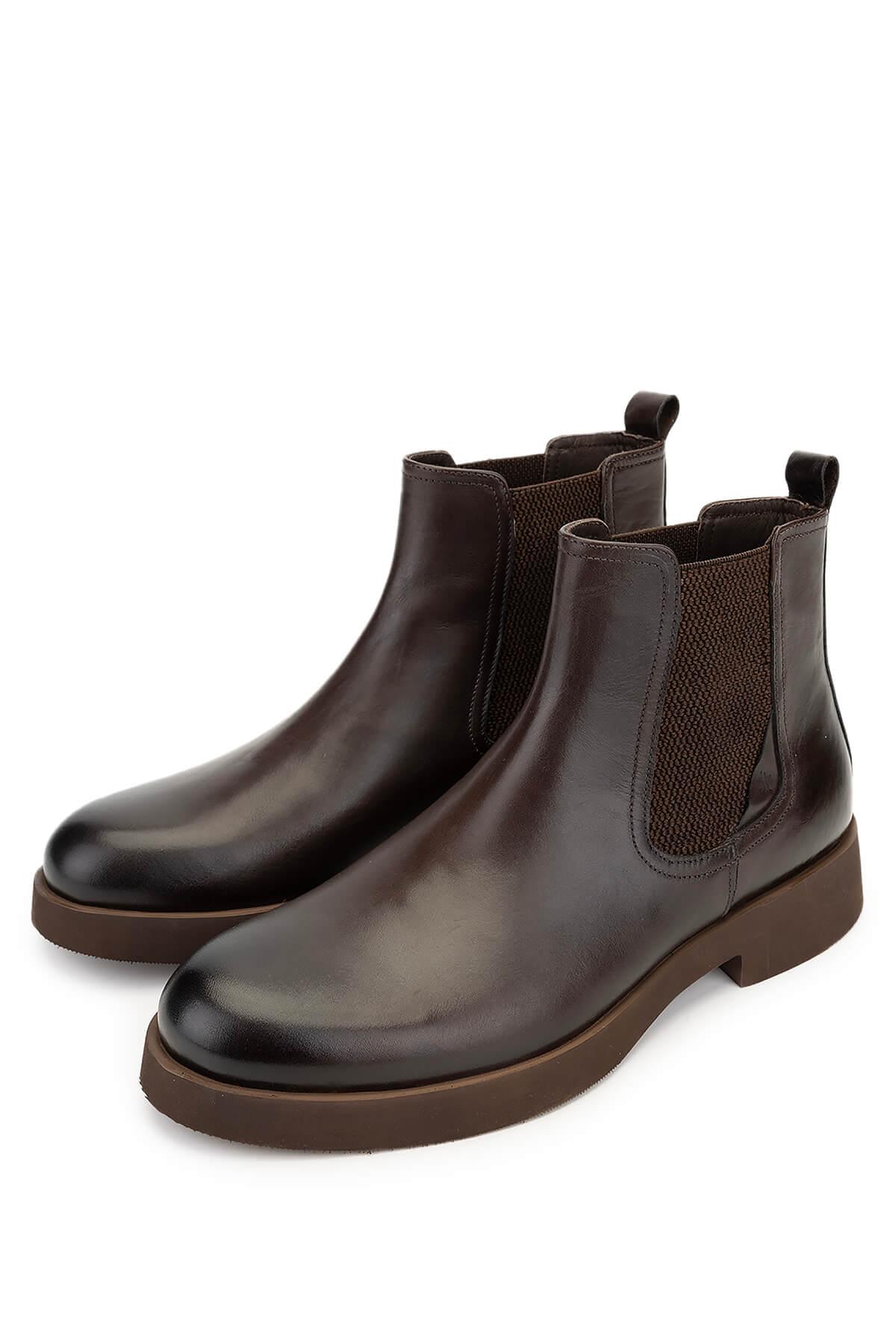 Tamer Tanca Erkek Hakiki Deri Kahverengi Casual Bot