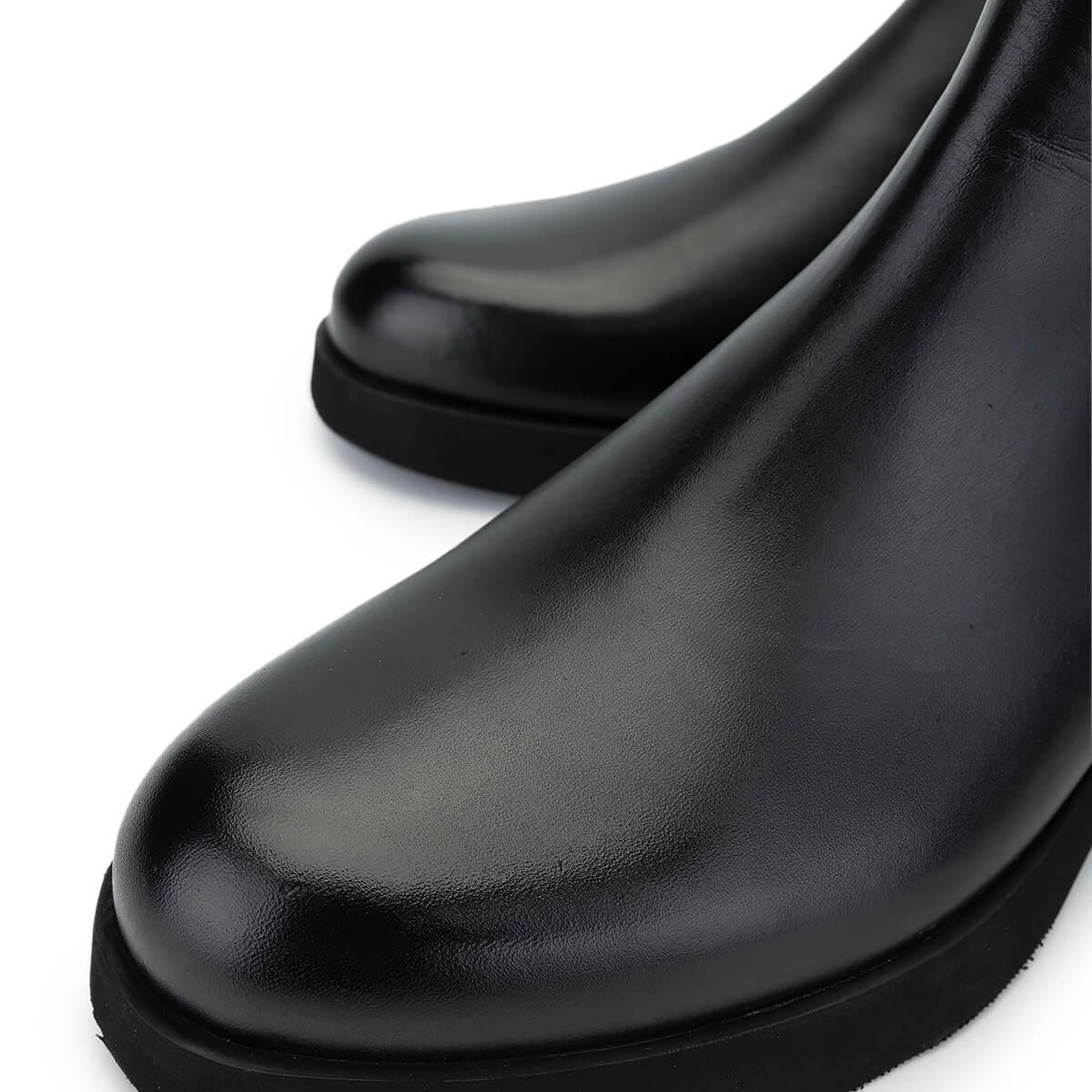 Tamer Tanca Erkek Hakiki Deri Siyah Deri Casual Bot