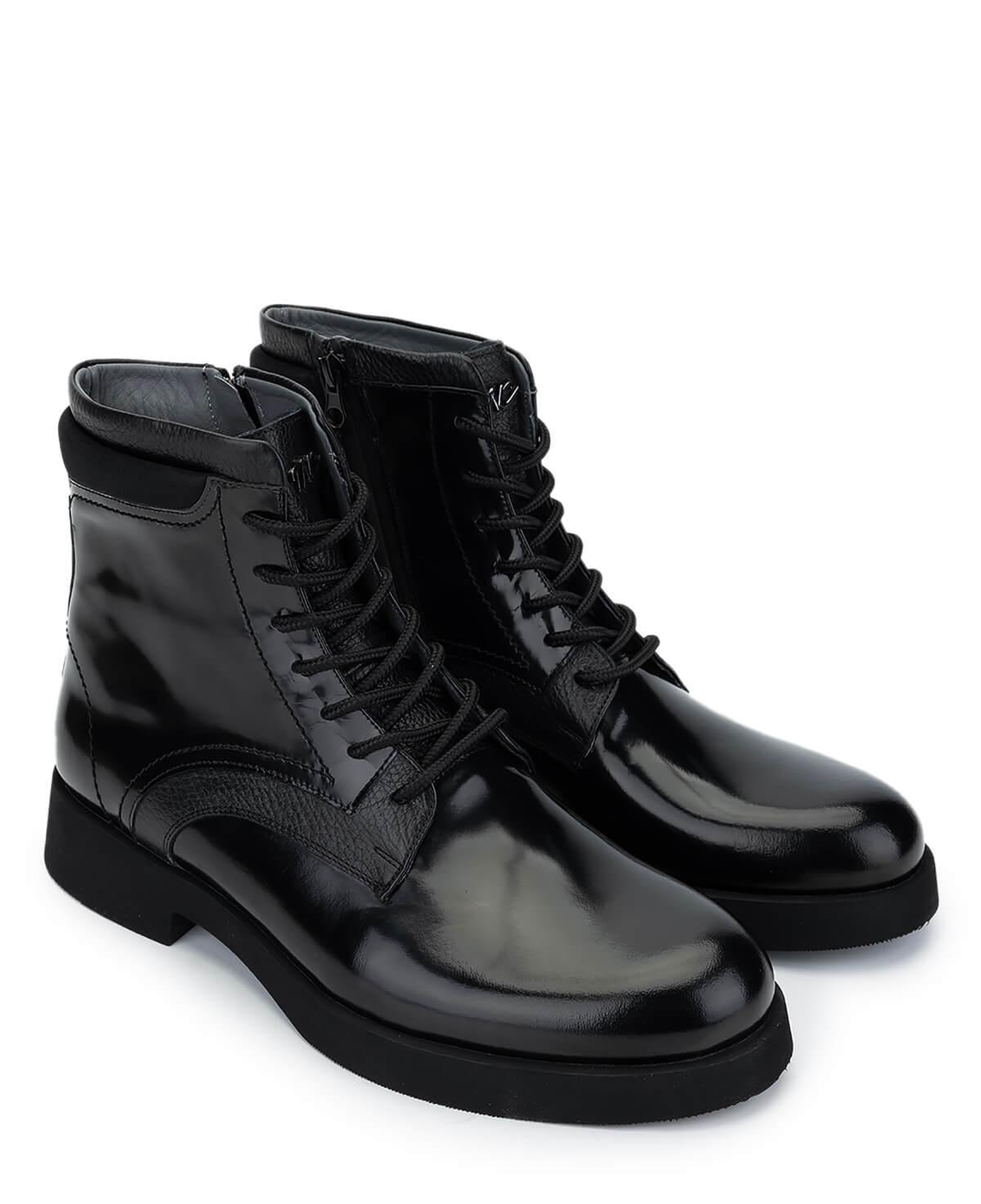 Tamer Tanca Erkek Hakiki Deri Siyah Açma Casual Bot