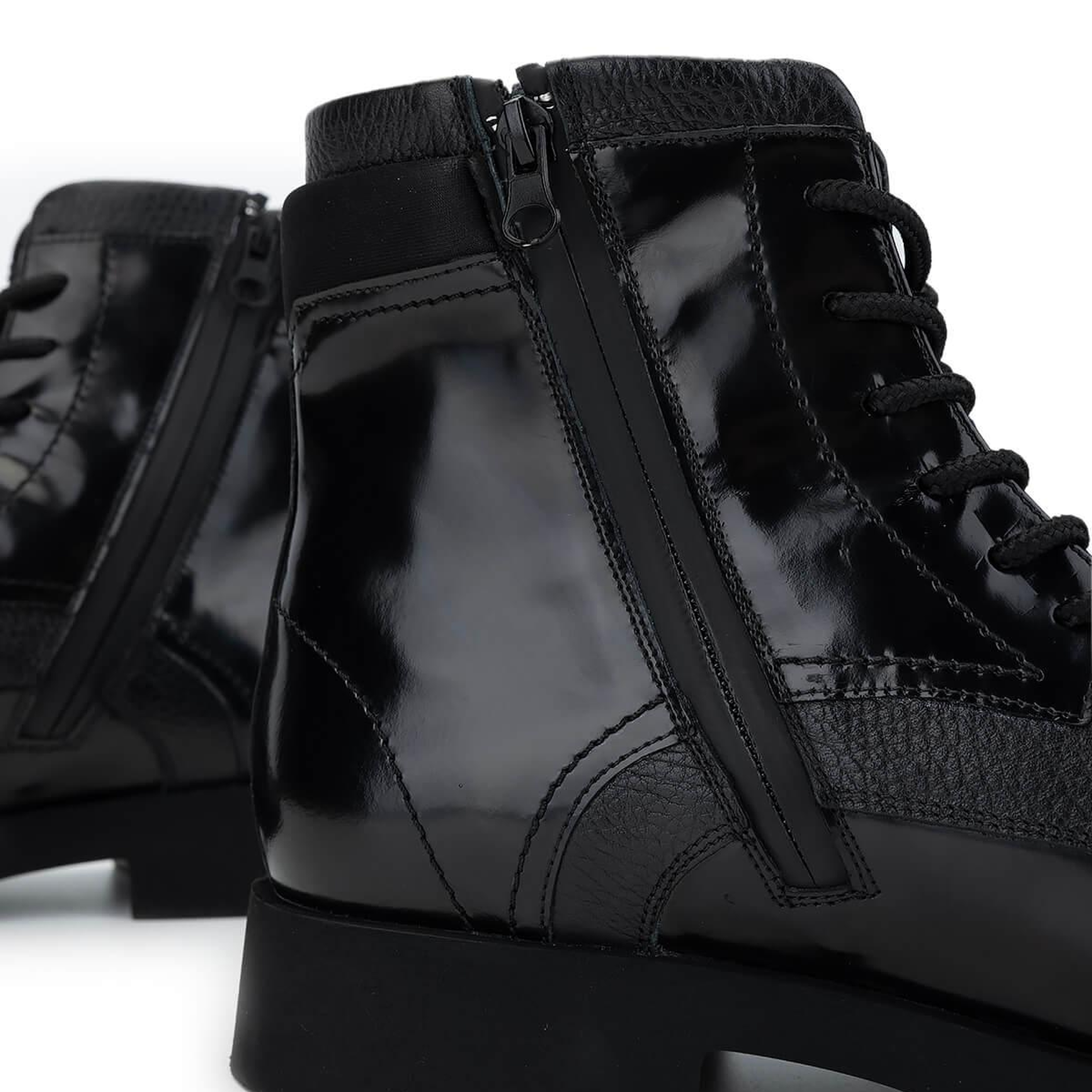 Tamer Tanca Erkek Hakiki Deri Siyah Açma Casual Bot