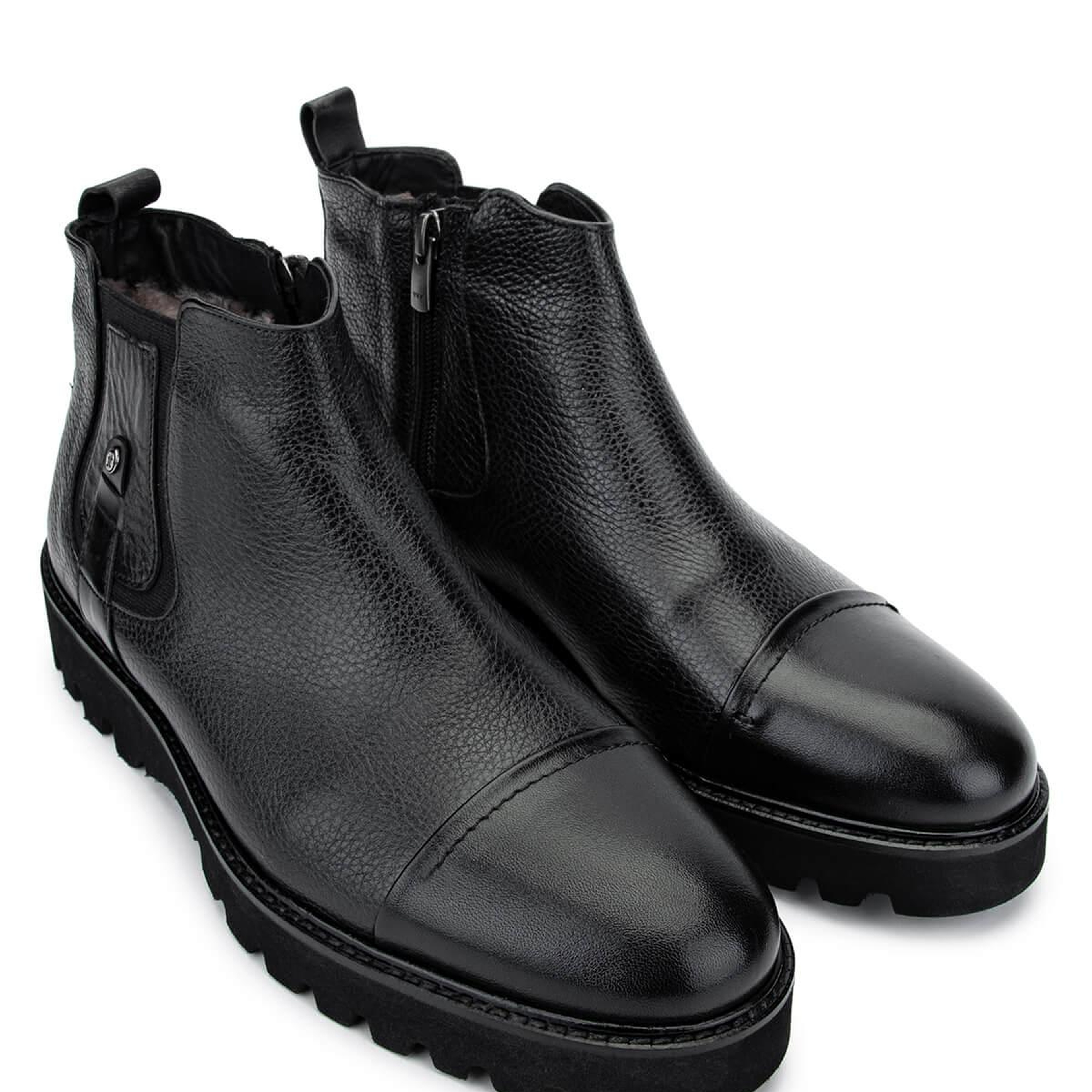 Tamer Tanca Erkek Hakiki Deri Siyah Klasik Bot