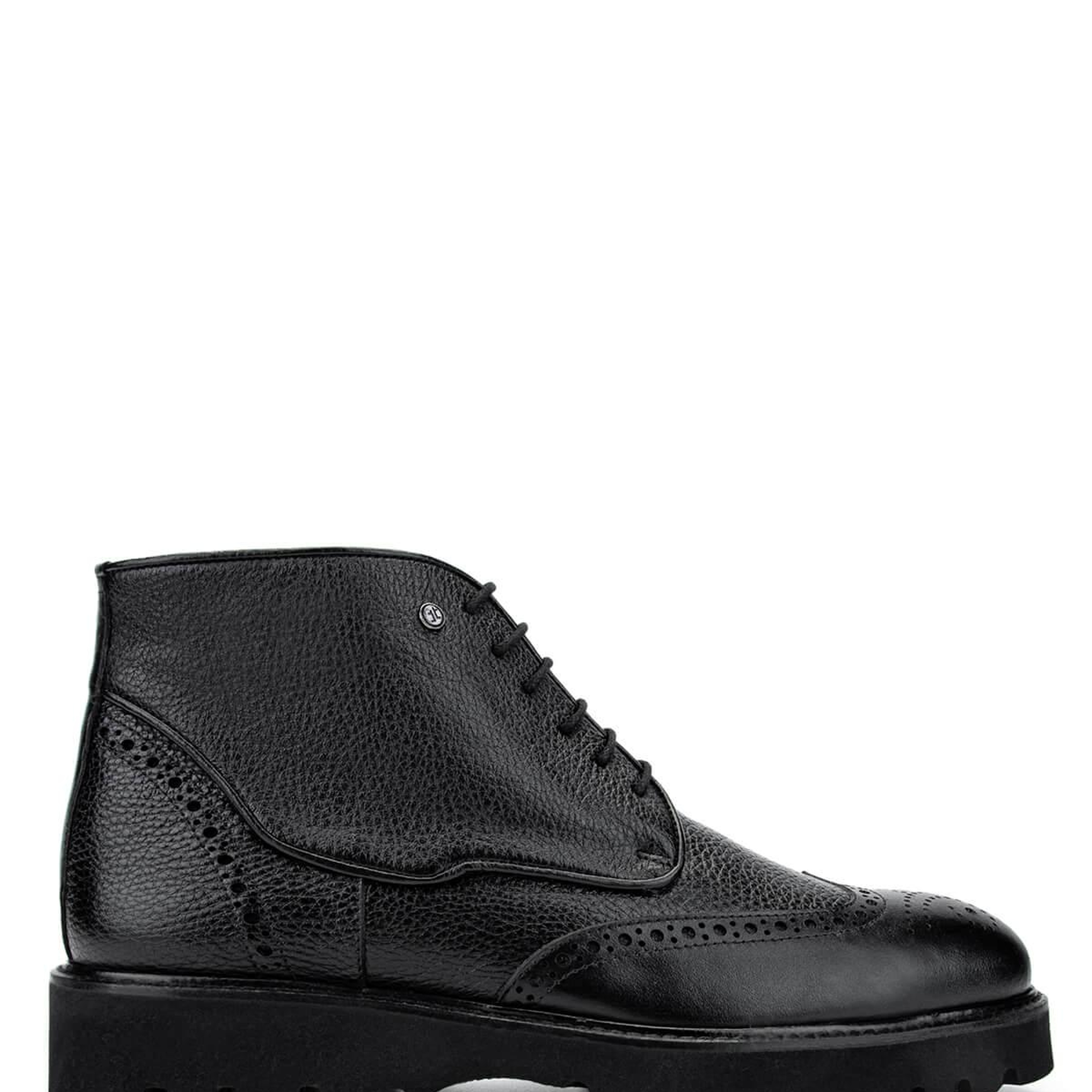 Tamer Tanca Erkek Hakiki Deri Siyah Klasik Bot