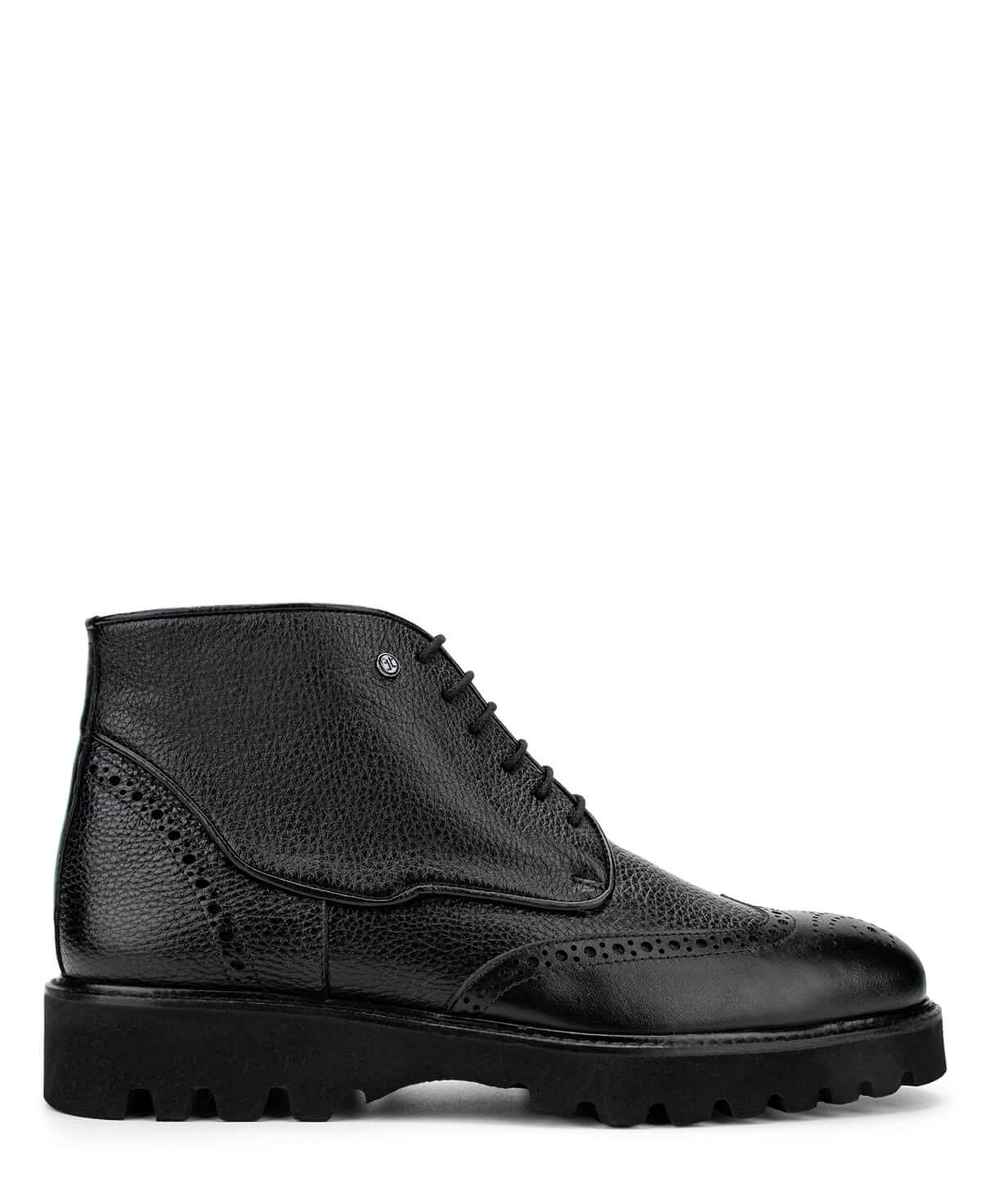 Tamer Tanca Erkek Hakiki Deri Siyah Klasik Bot