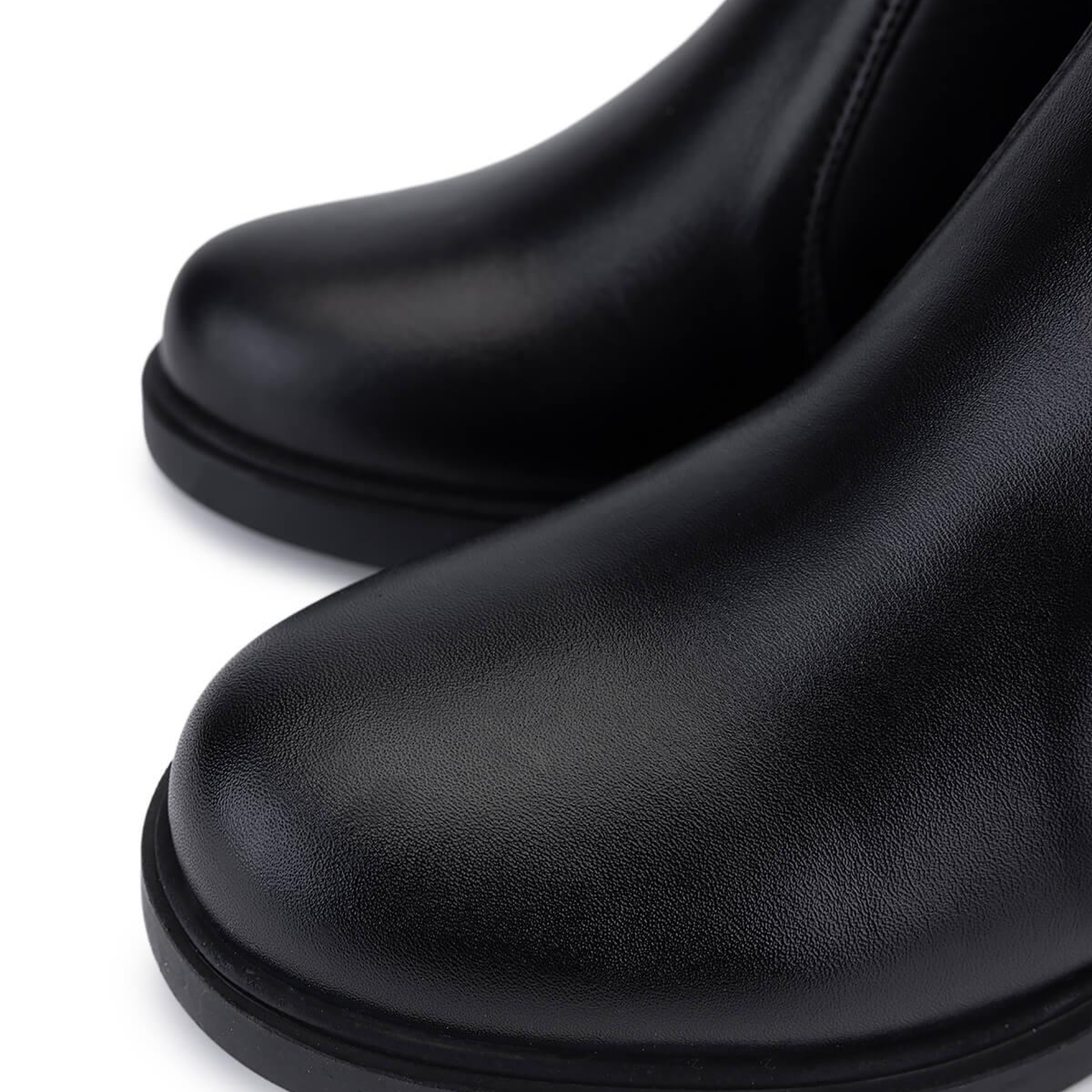 Tamer Tanca Kadın Hakiki Deri Siyah Deri Topuklu Bot