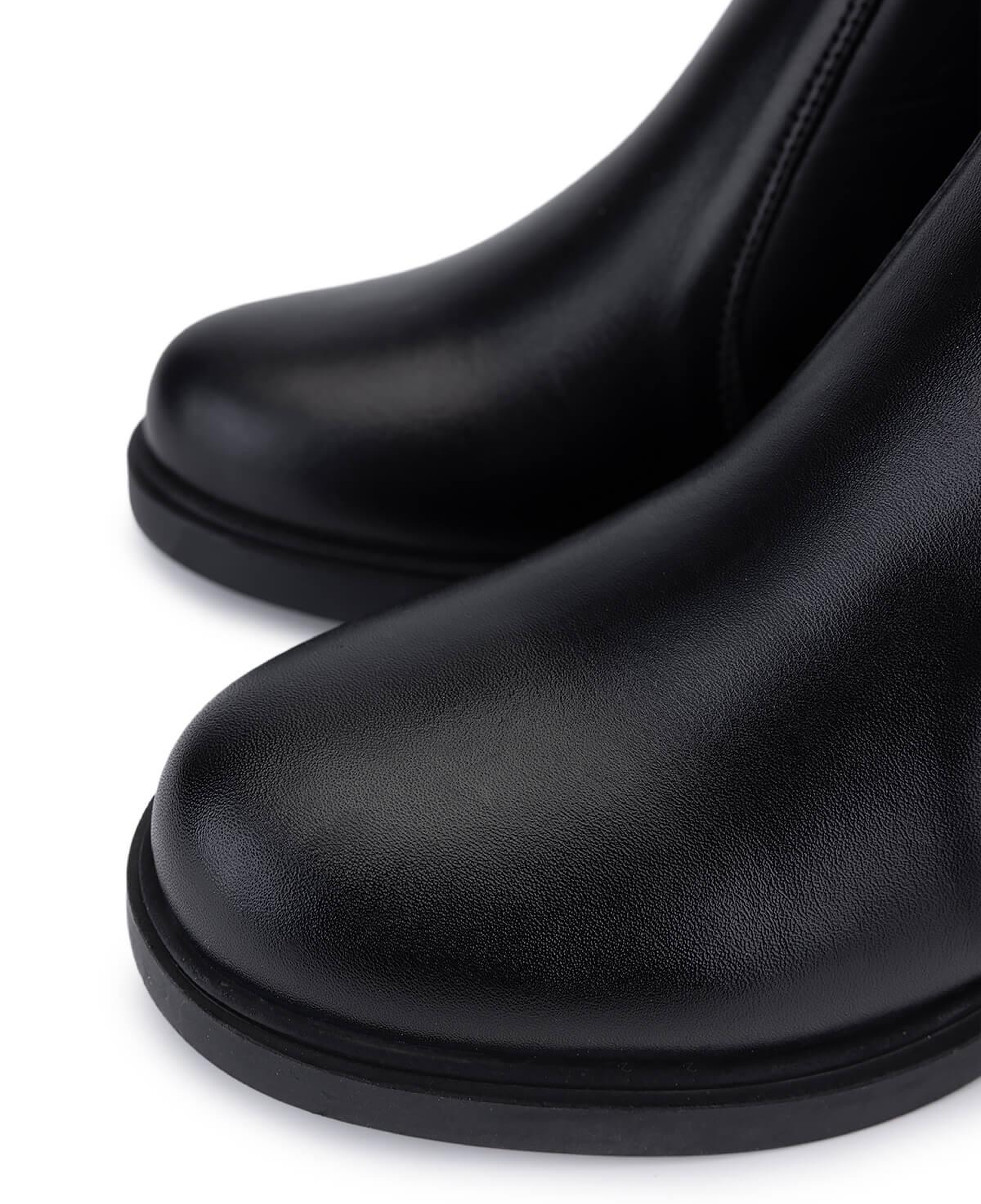 Tamer Tanca Kadın Hakiki Deri Siyah Deri Topuklu Bot