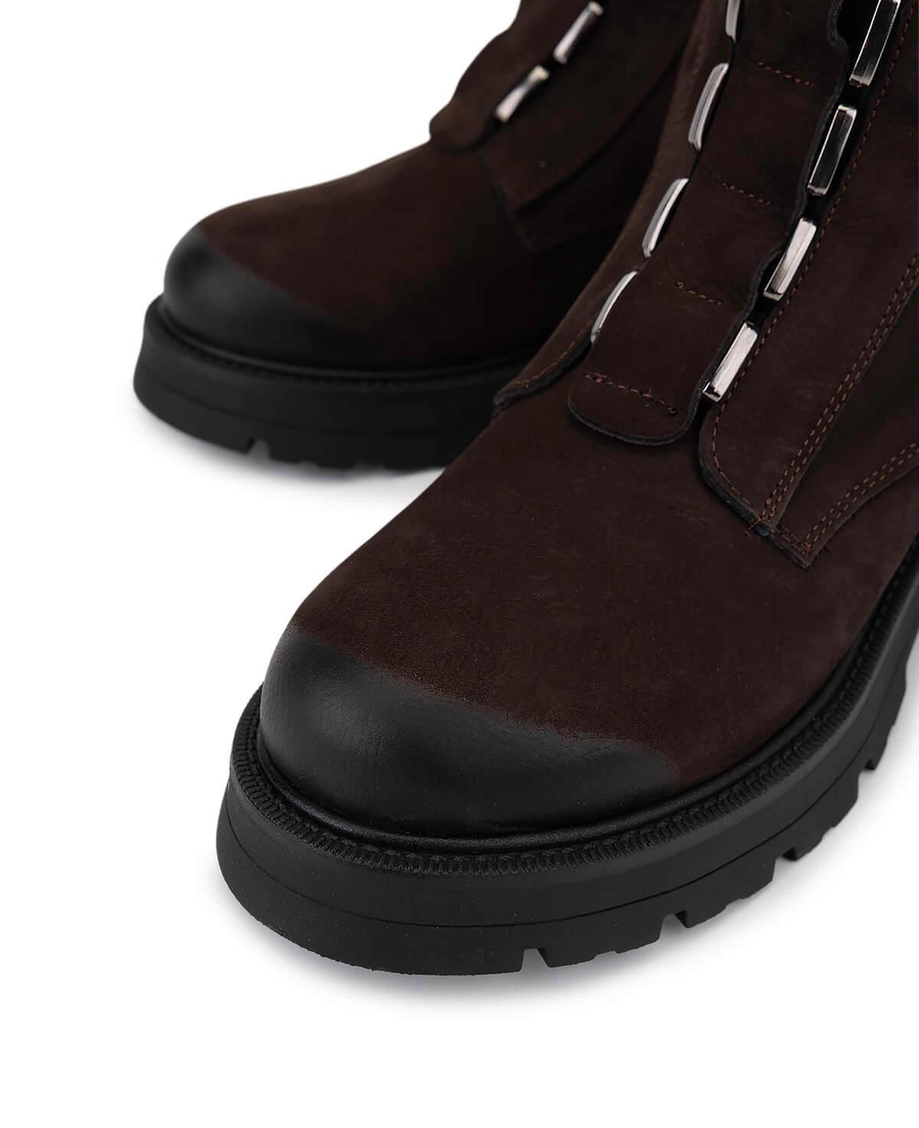 Tamer Tanca Kadın Hakiki Deri Kahverengi Nubuk Topuklu Bot