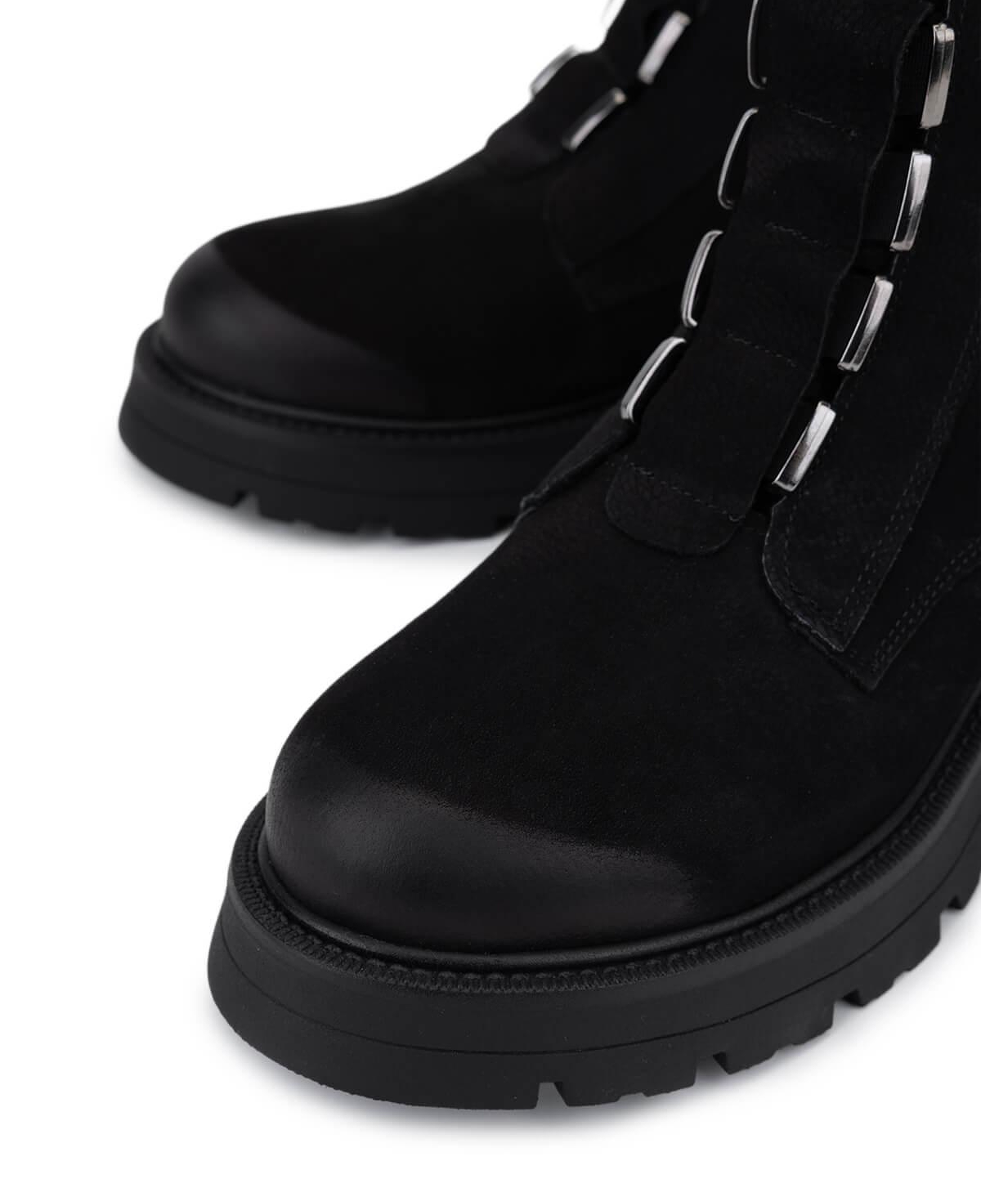 Tamer Tanca Kadın Hakiki Deri Siyah Nubuk Topuklu Bot