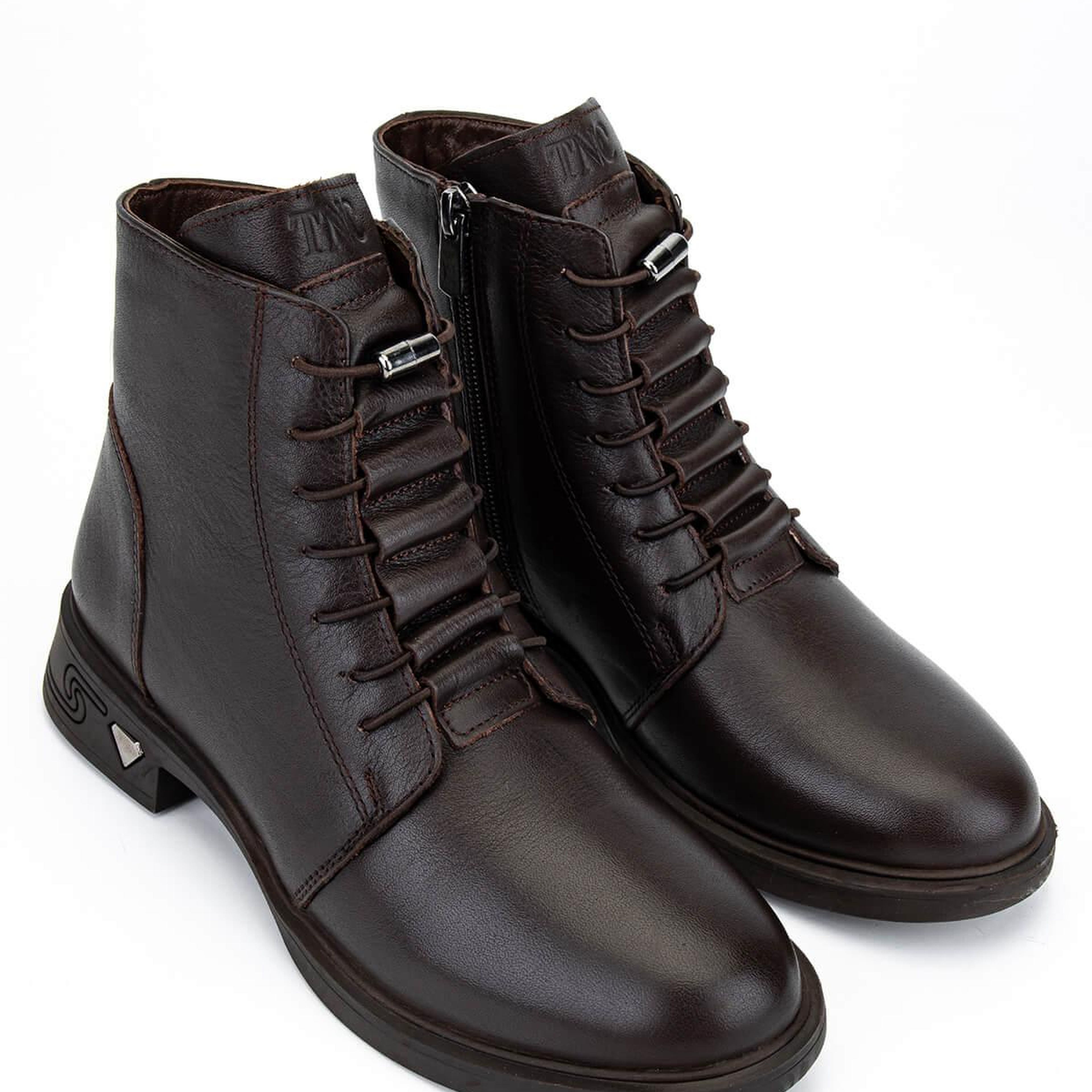 Tamer Tanca Kadın Hakiki Deri Kahverengi Topuklu Bot