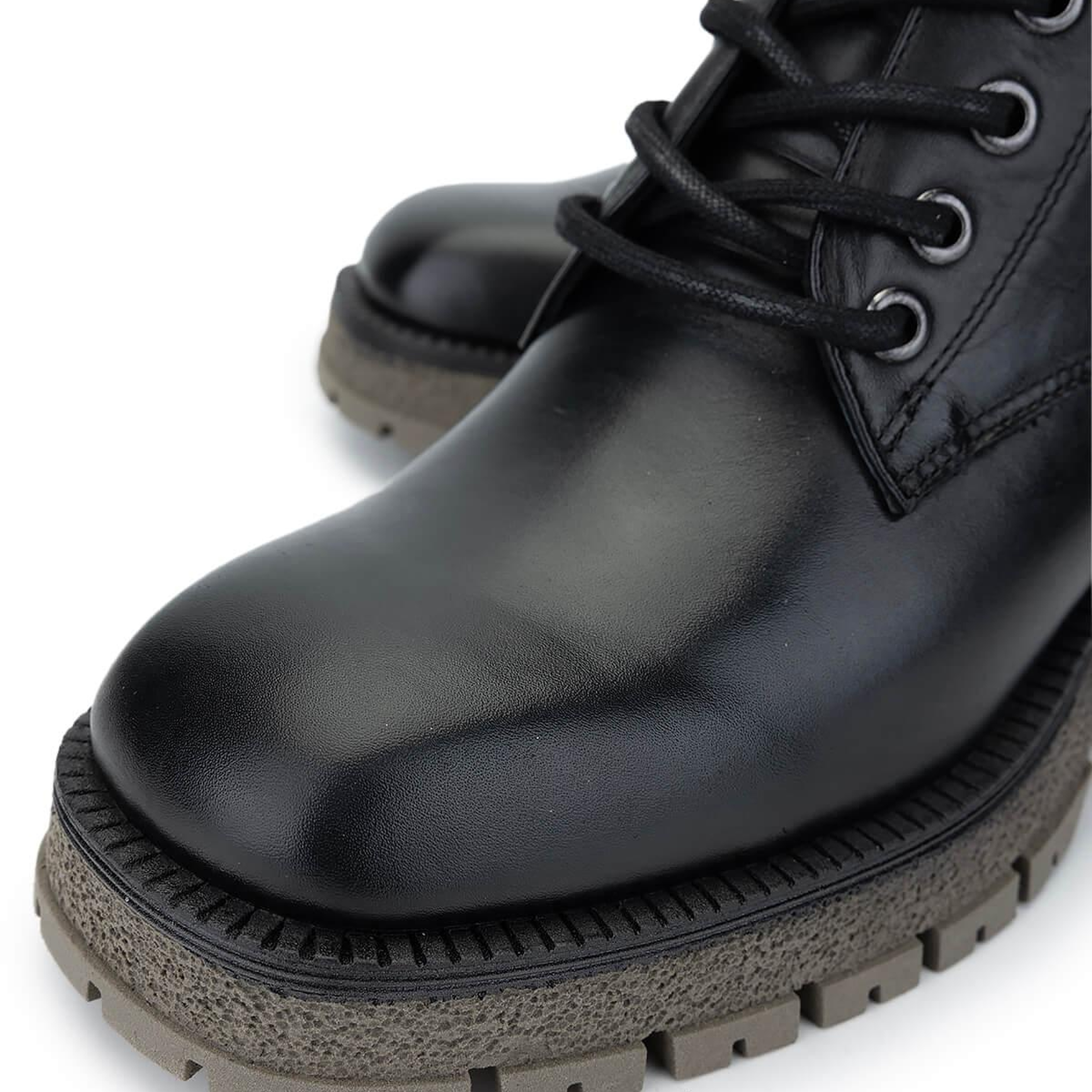 Tamer Tanca Kadın Hakiki Deri Siyah Deri Topuklu Bot