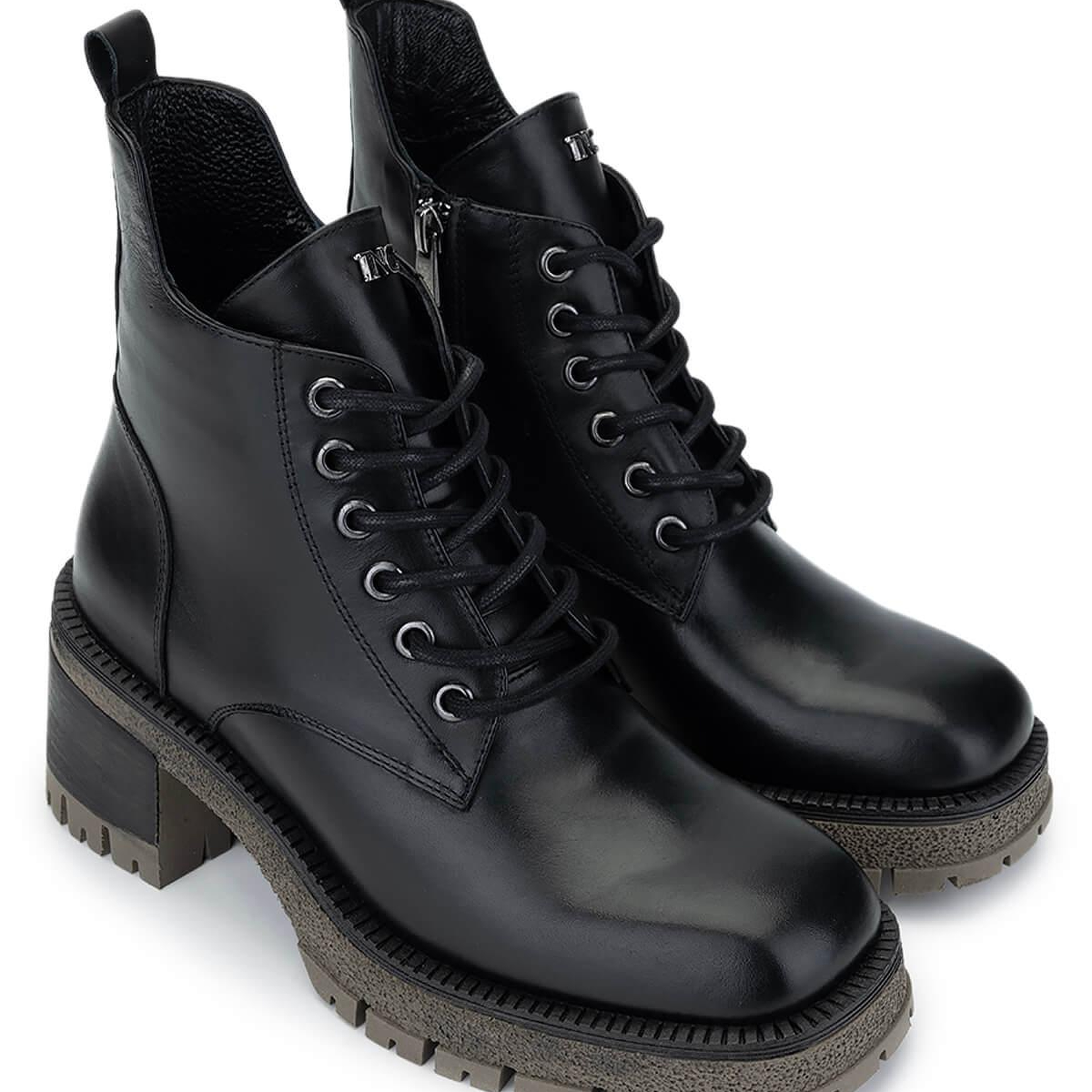 Tamer Tanca Kadın Hakiki Deri Siyah Deri Topuklu Bot