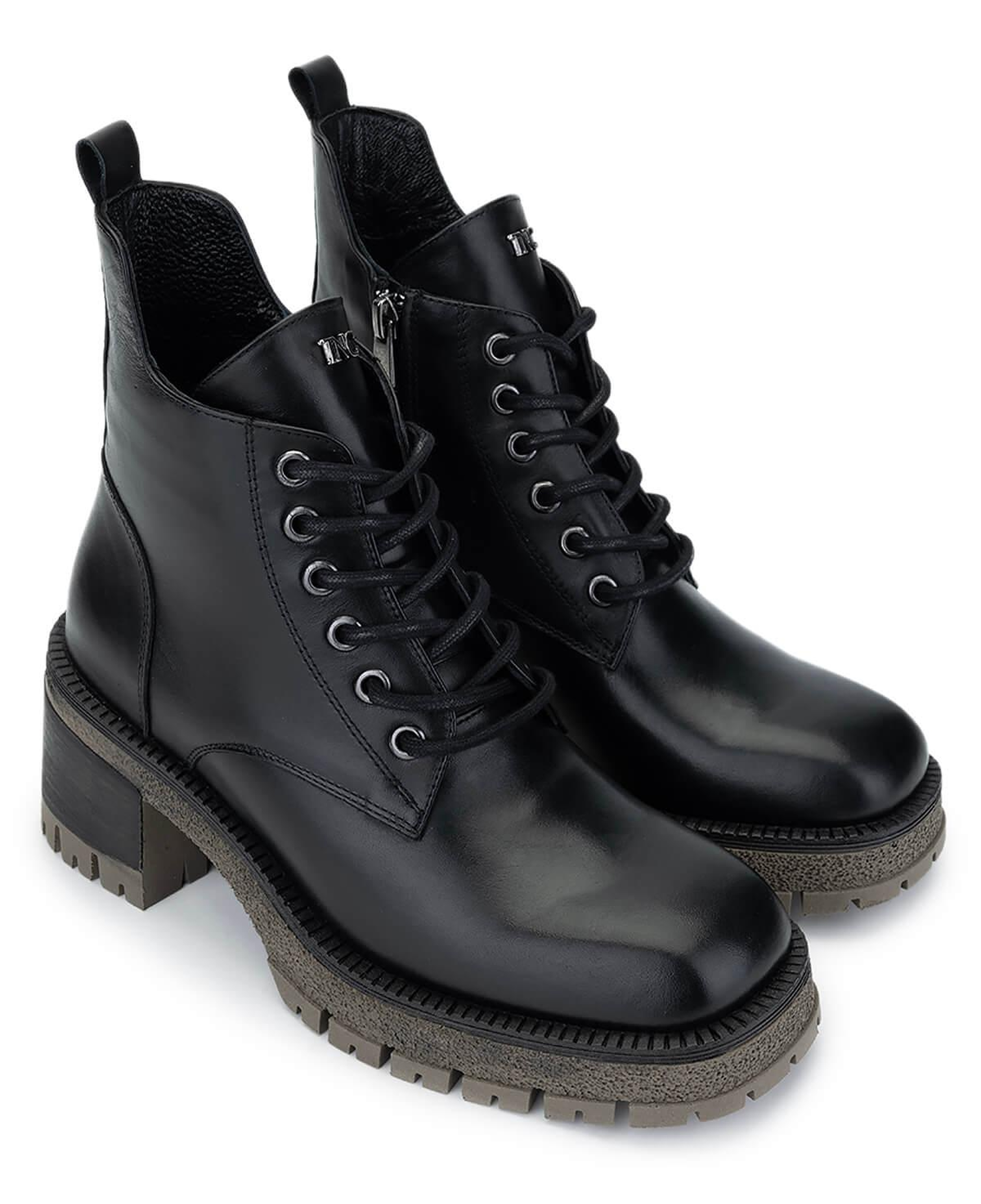 Tamer Tanca Kadın Hakiki Deri Siyah Deri Topuklu Bot