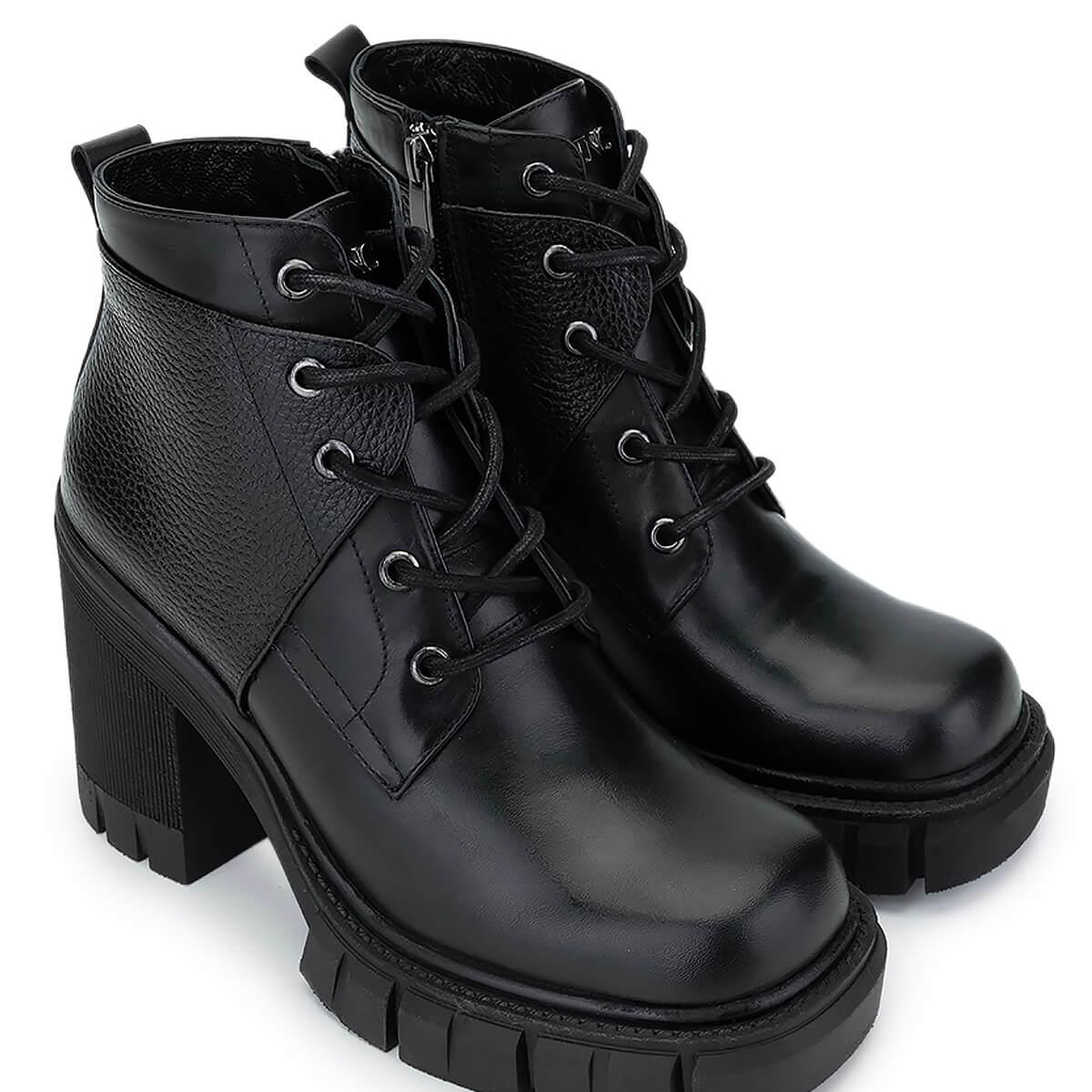 Tamer Tanca Kadın Hakiki Deri Siyah Topuklu Bot