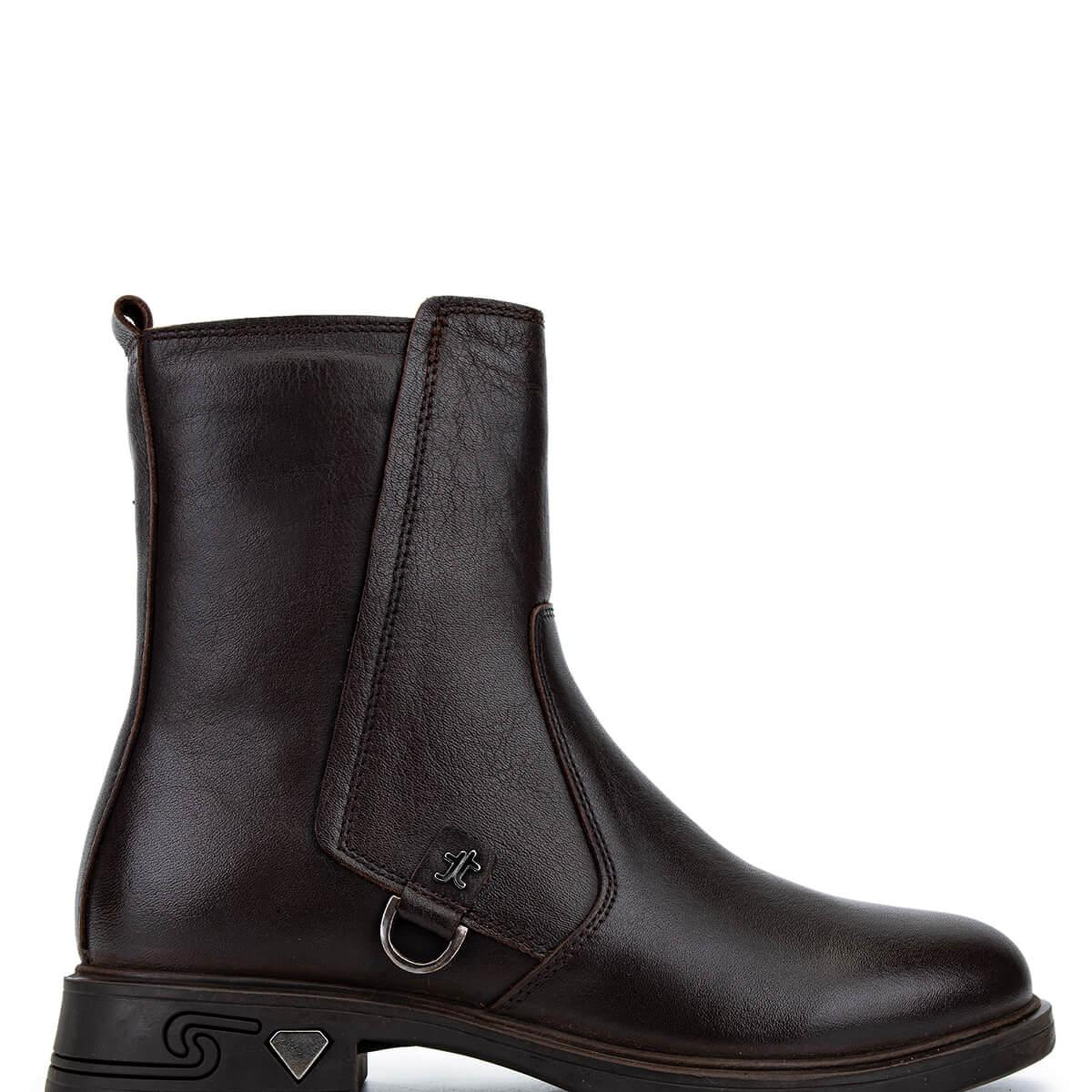 Tamer Tanca Kadın Hakiki Deri Kahverengi Topuklu Bot