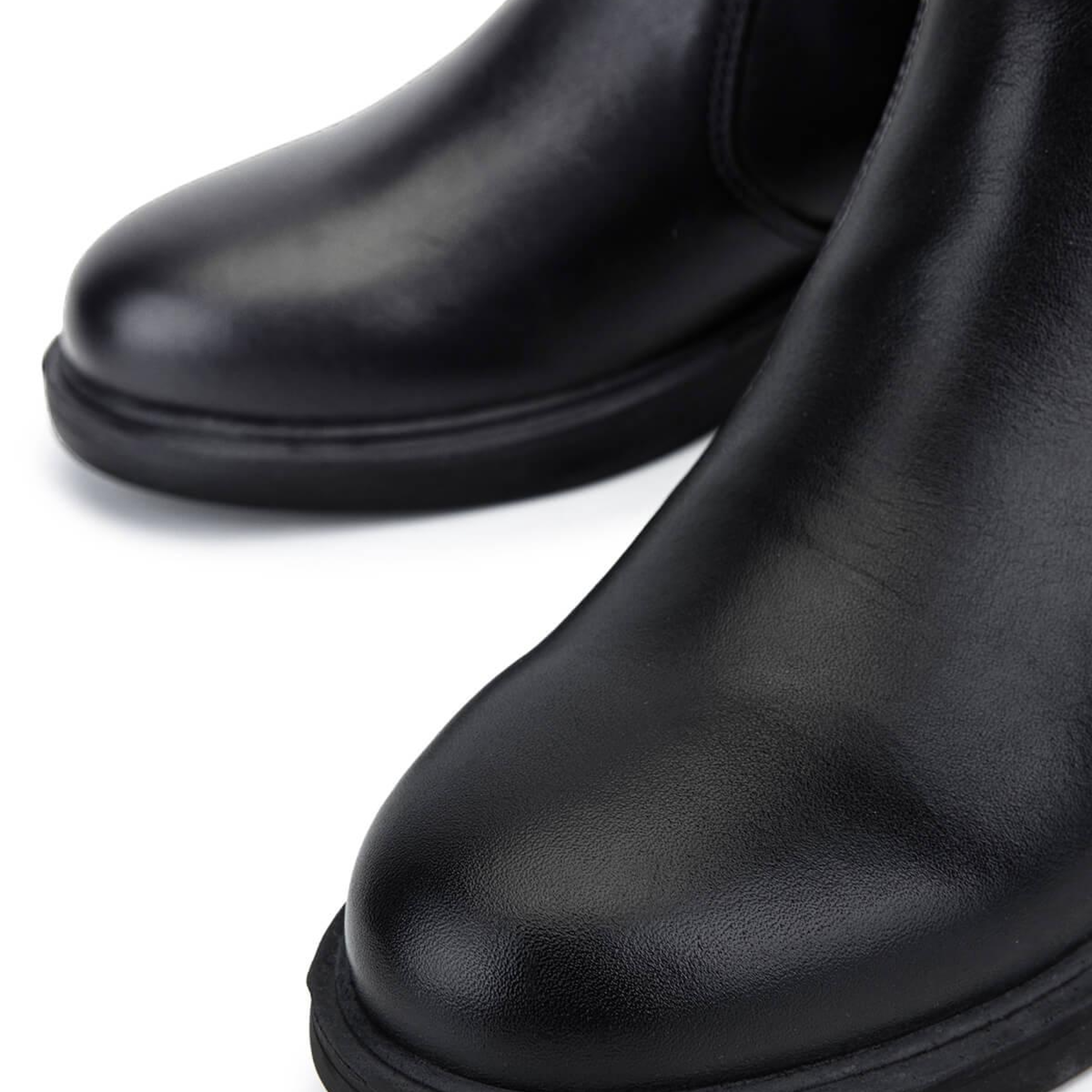 Tamer Tanca Kadın Hakiki Deri Siyah Deri Topuklu Bot