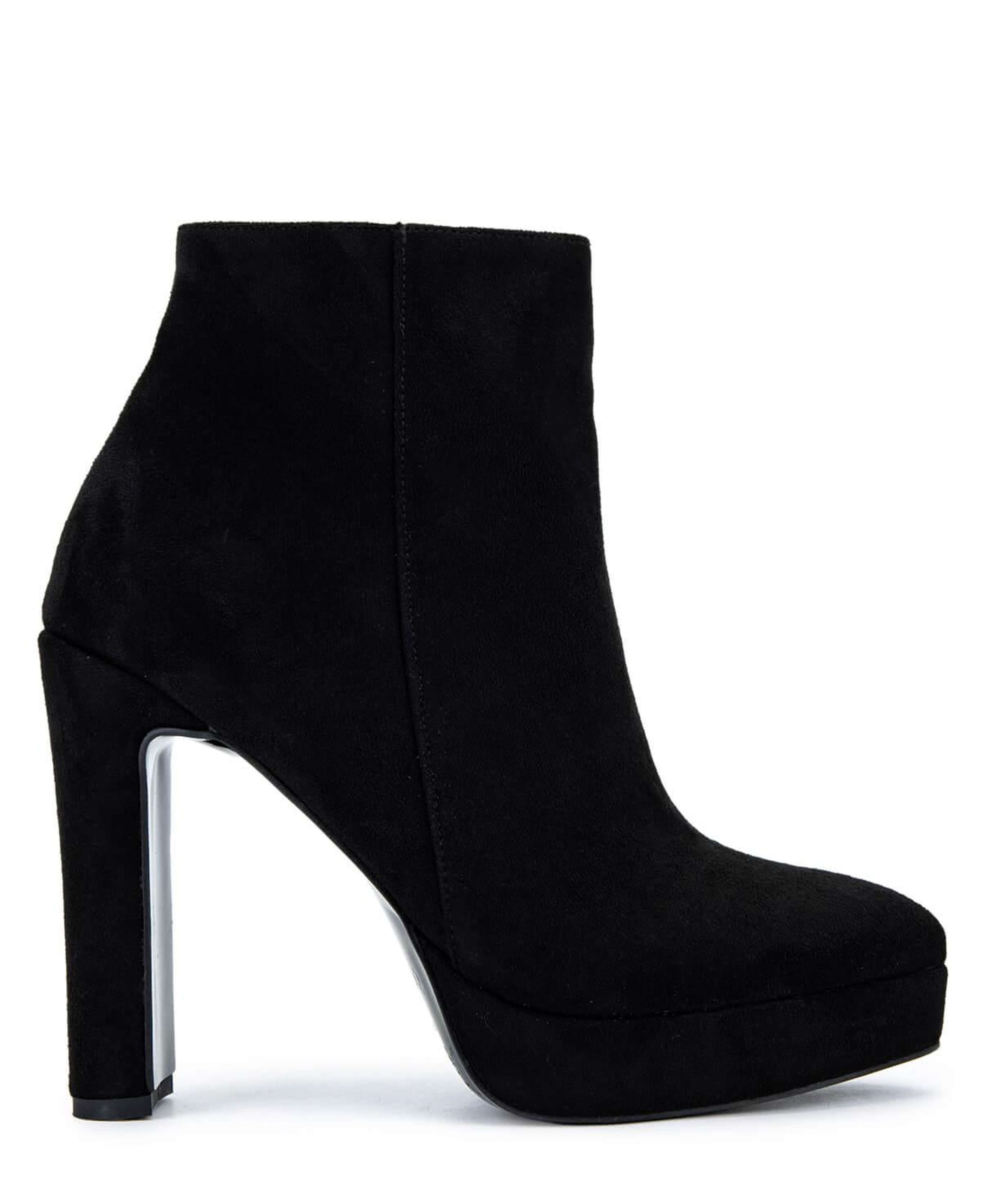 Tamer Tanca Kadın Suni Deri Siyah Süet Topuklu Bot