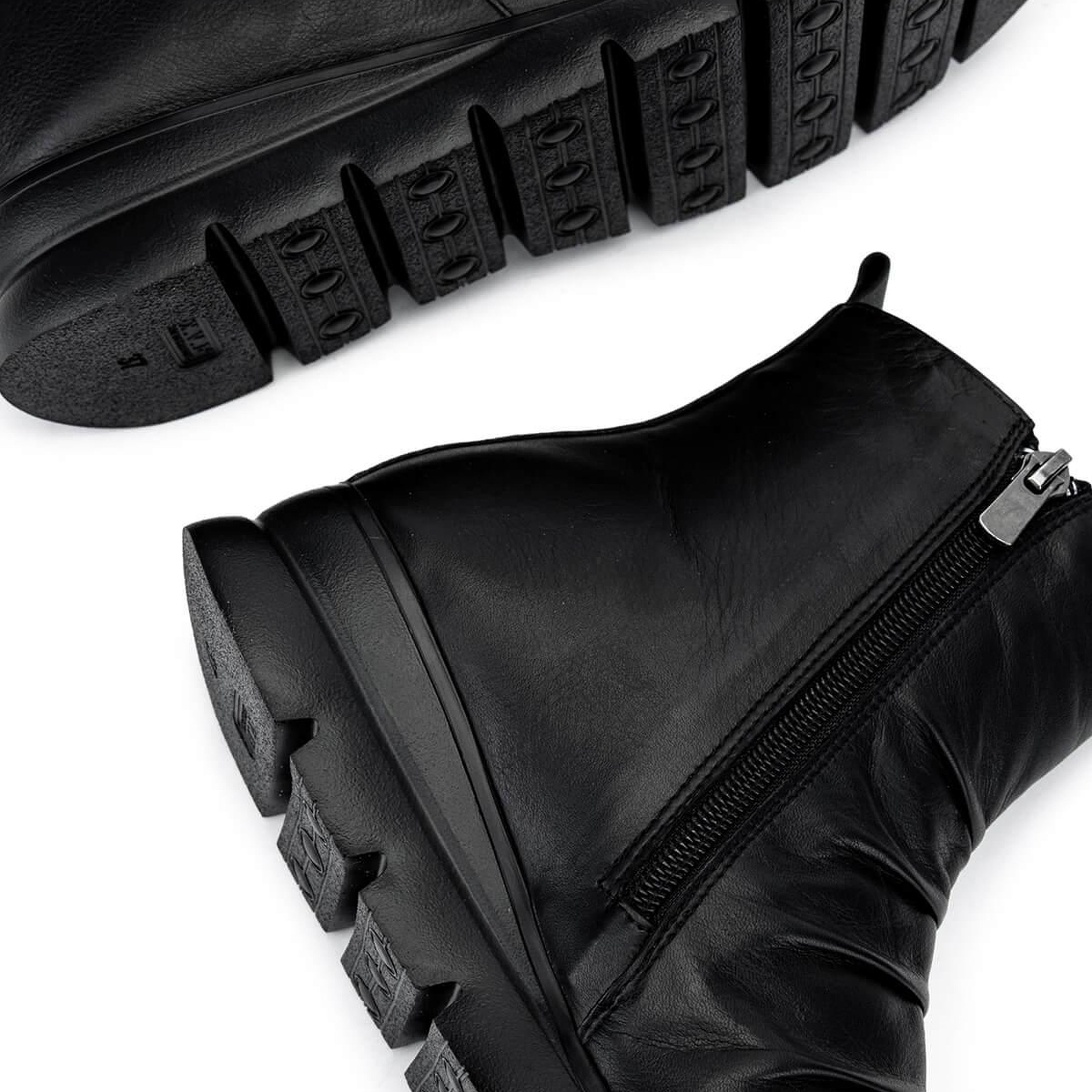 Tamer Tanca Kadın Hakiki Deri Siyah Deri Casual Bot