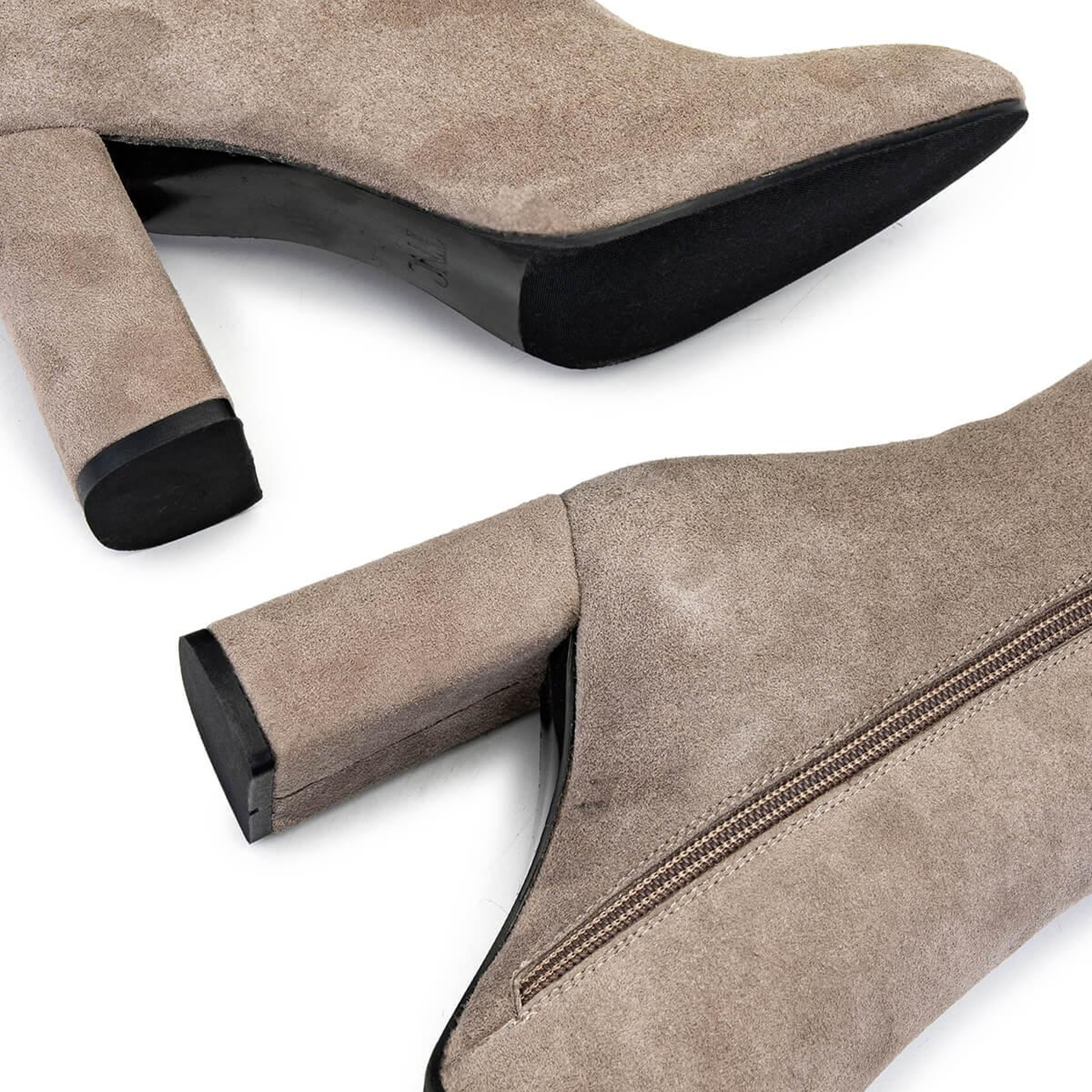 Tamer Tanca Kadın Hakiki Deri Vizon Süet Topuklu Bot