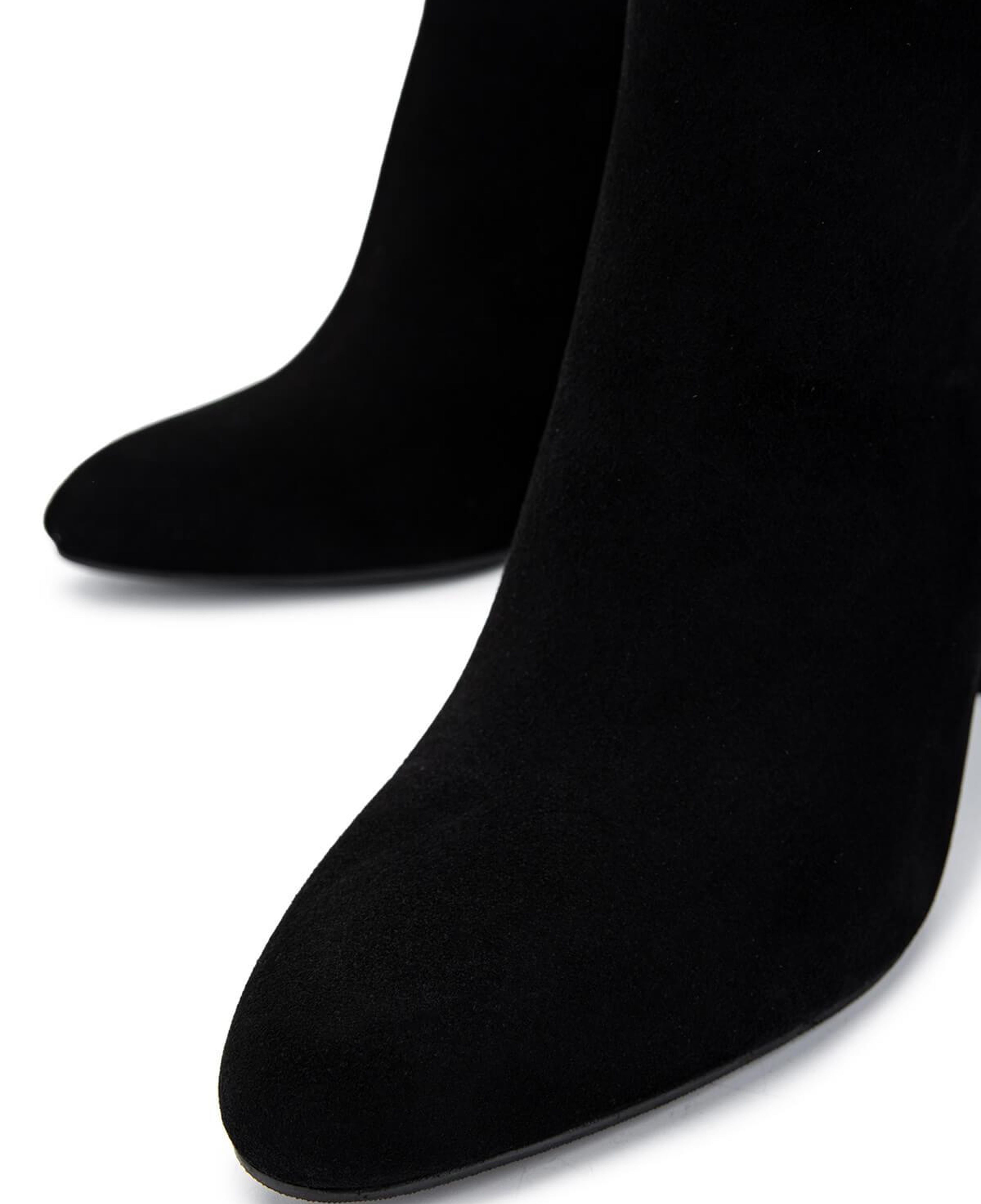 Tamer Tanca Kadın Hakiki Deri Siyah Süet Topuklu Bot