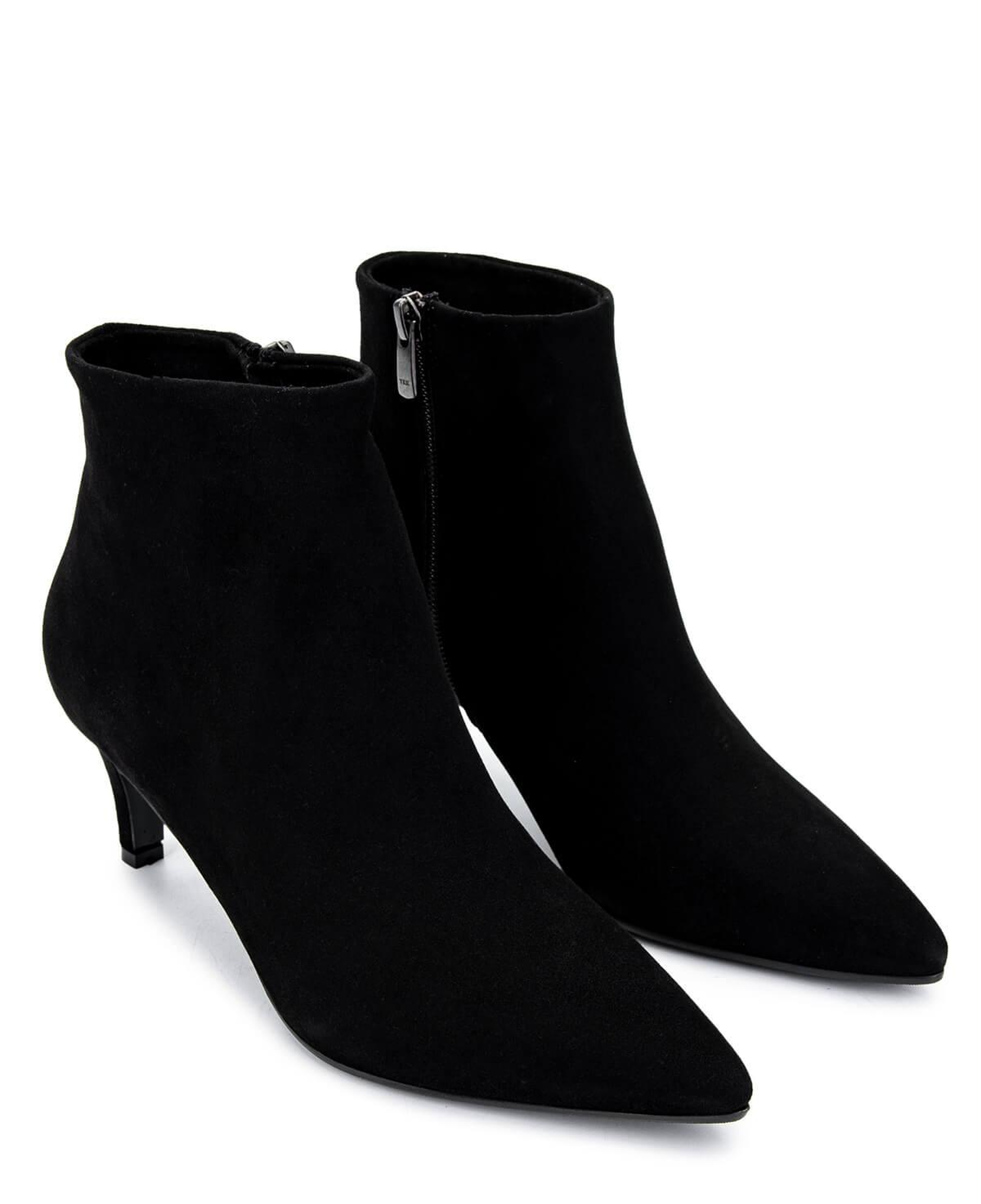 Tamer Tanca Kadın Hakiki Deri Siyah Süet Topuklu Bot