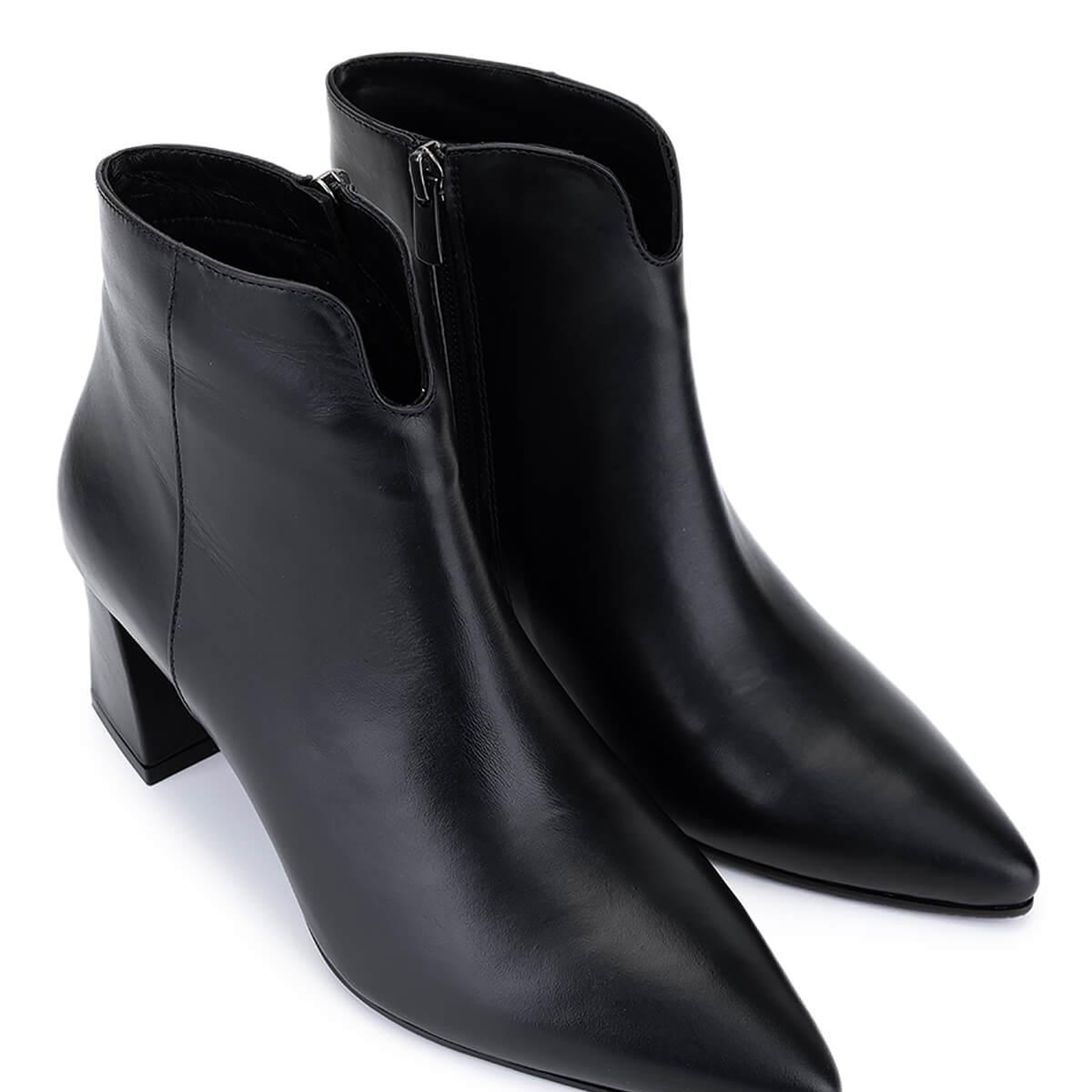 Tamer Tanca Kadın Hakiki Deri Siyah Topuklu Bot
