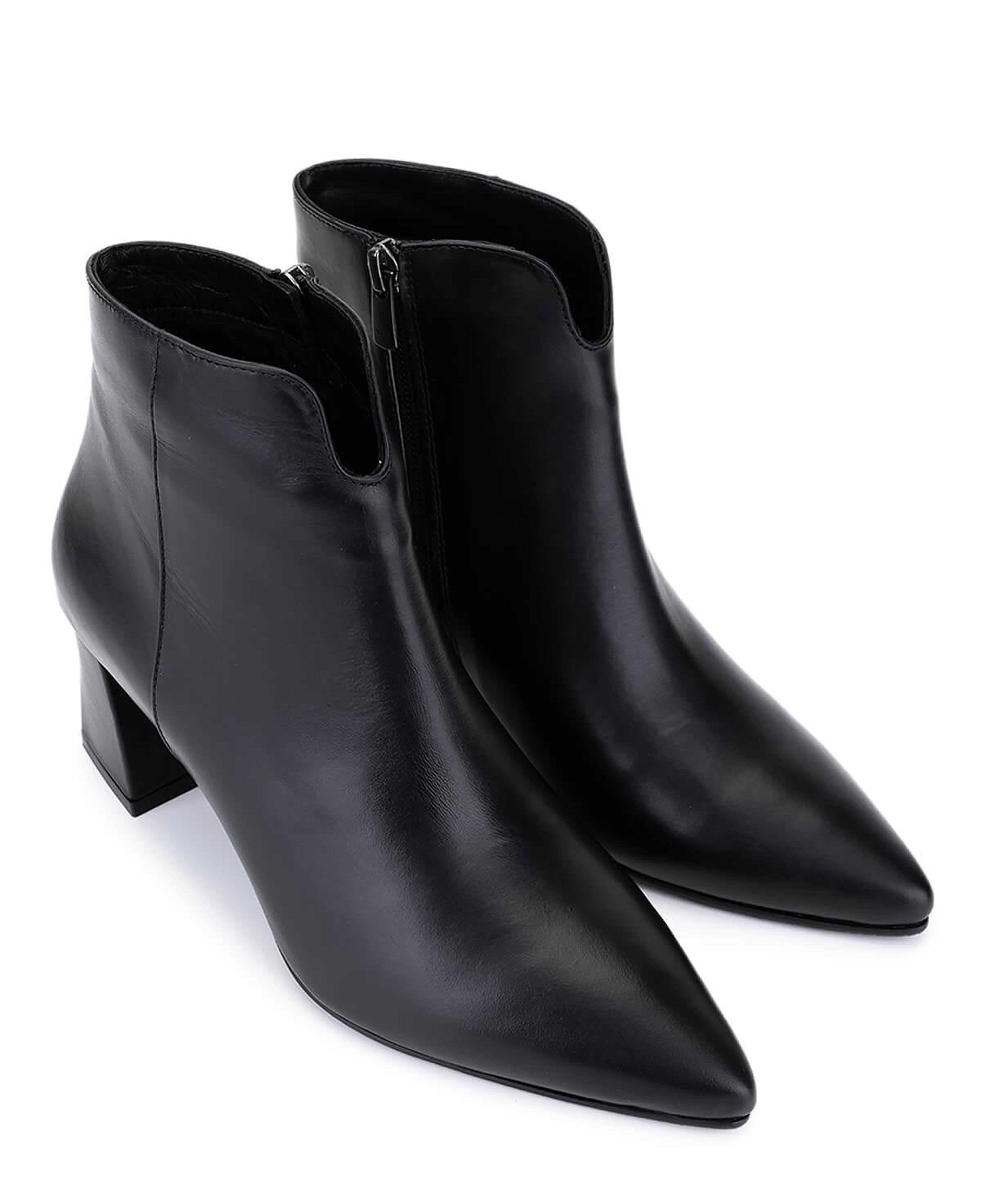 Tamer Tanca Kadın Hakiki Deri Siyah Topuklu Bot