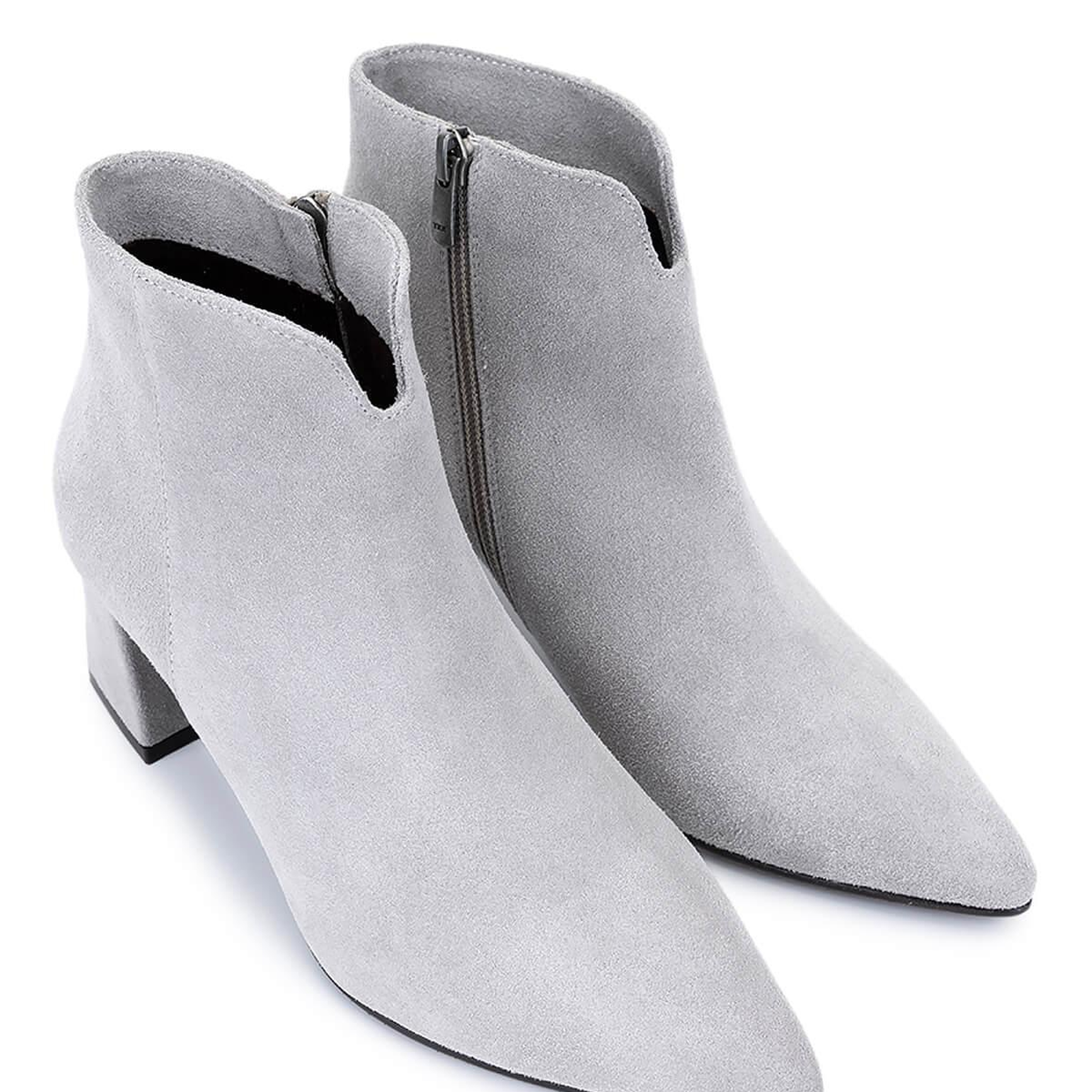 Tamer Tanca Kadın Hakiki Deri Taş Süet Topuklu Bot