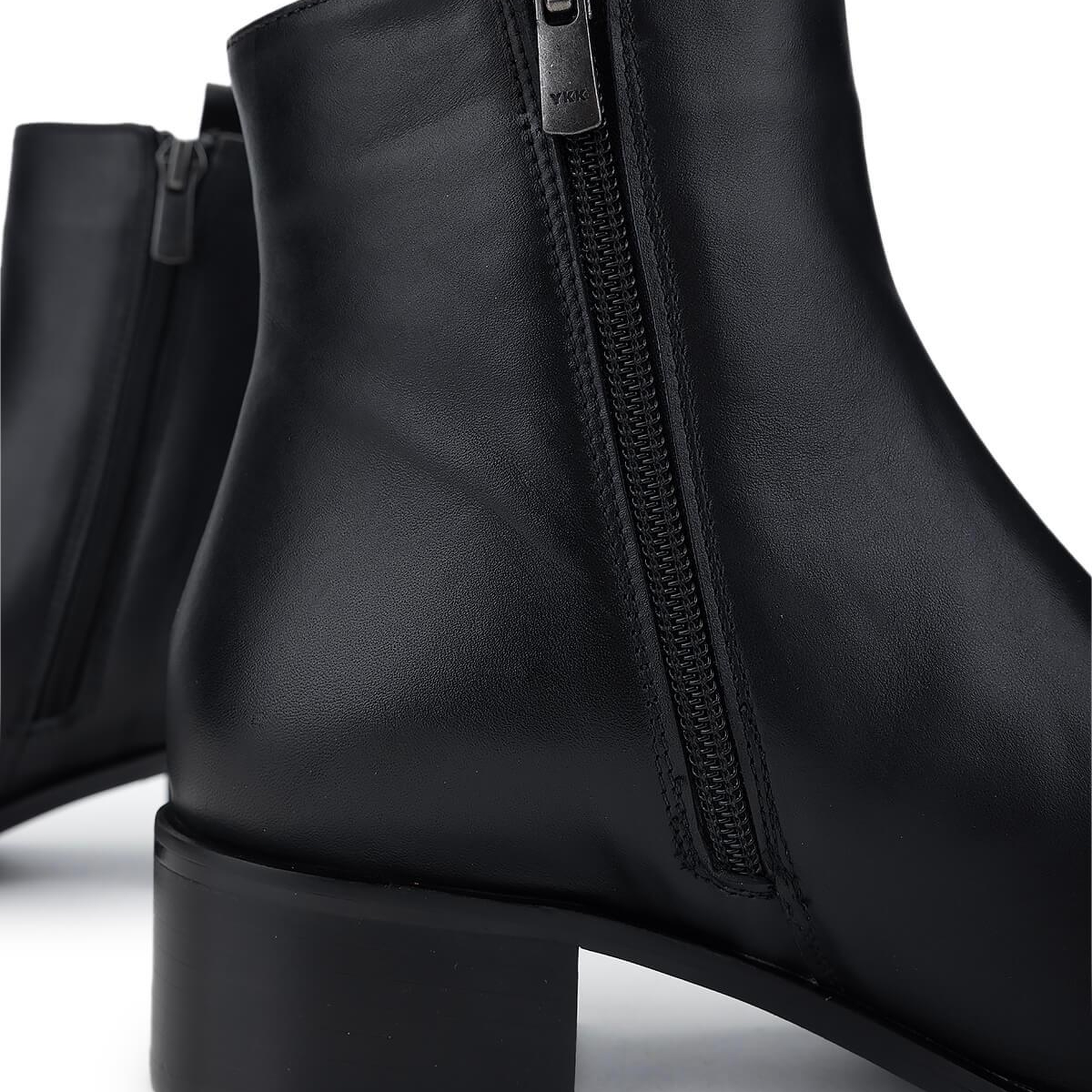 Tamer Tanca Kadın Hakiki Deri Siyah Deri Topuklu Bot