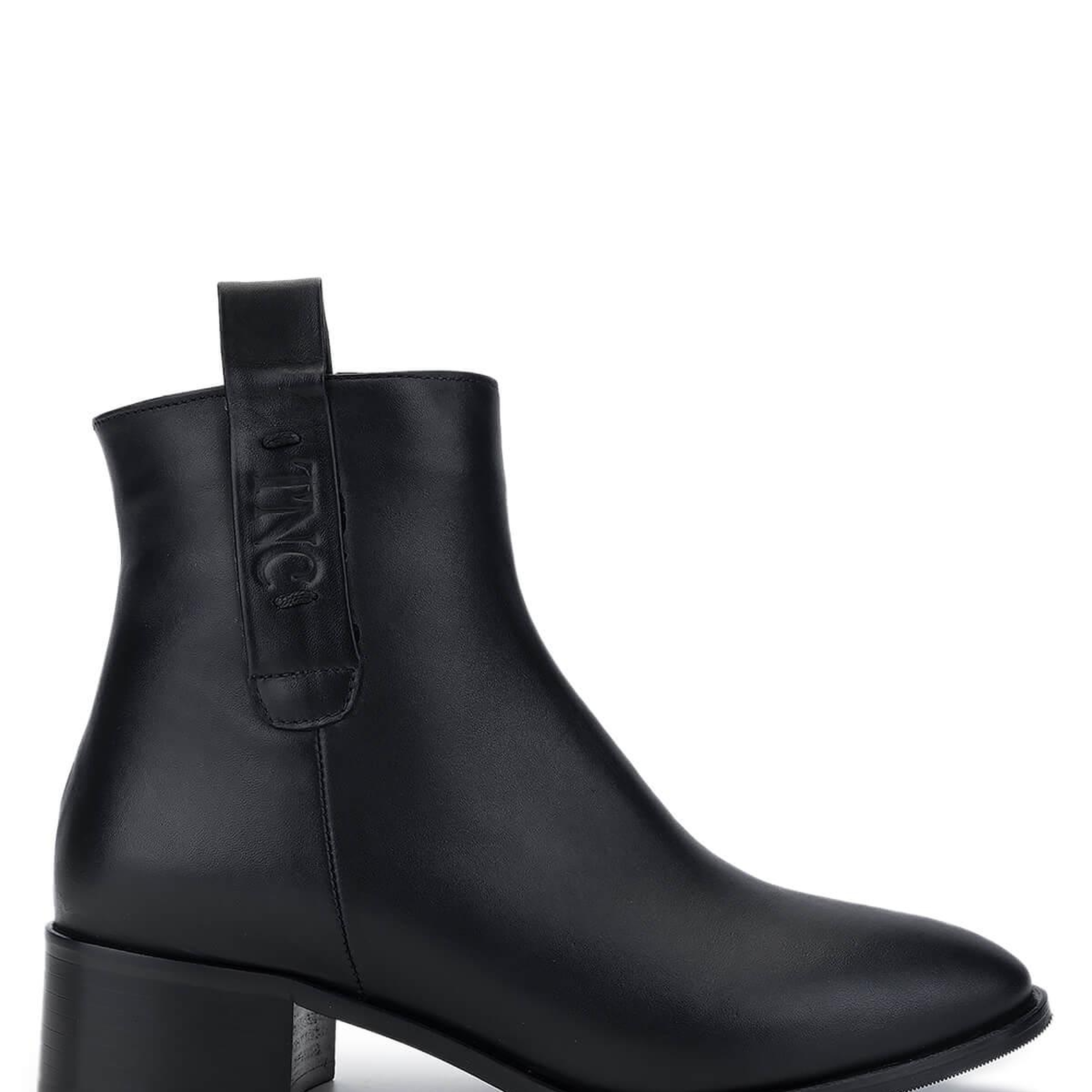 Tamer Tanca Kadın Hakiki Deri Siyah Deri Topuklu Bot