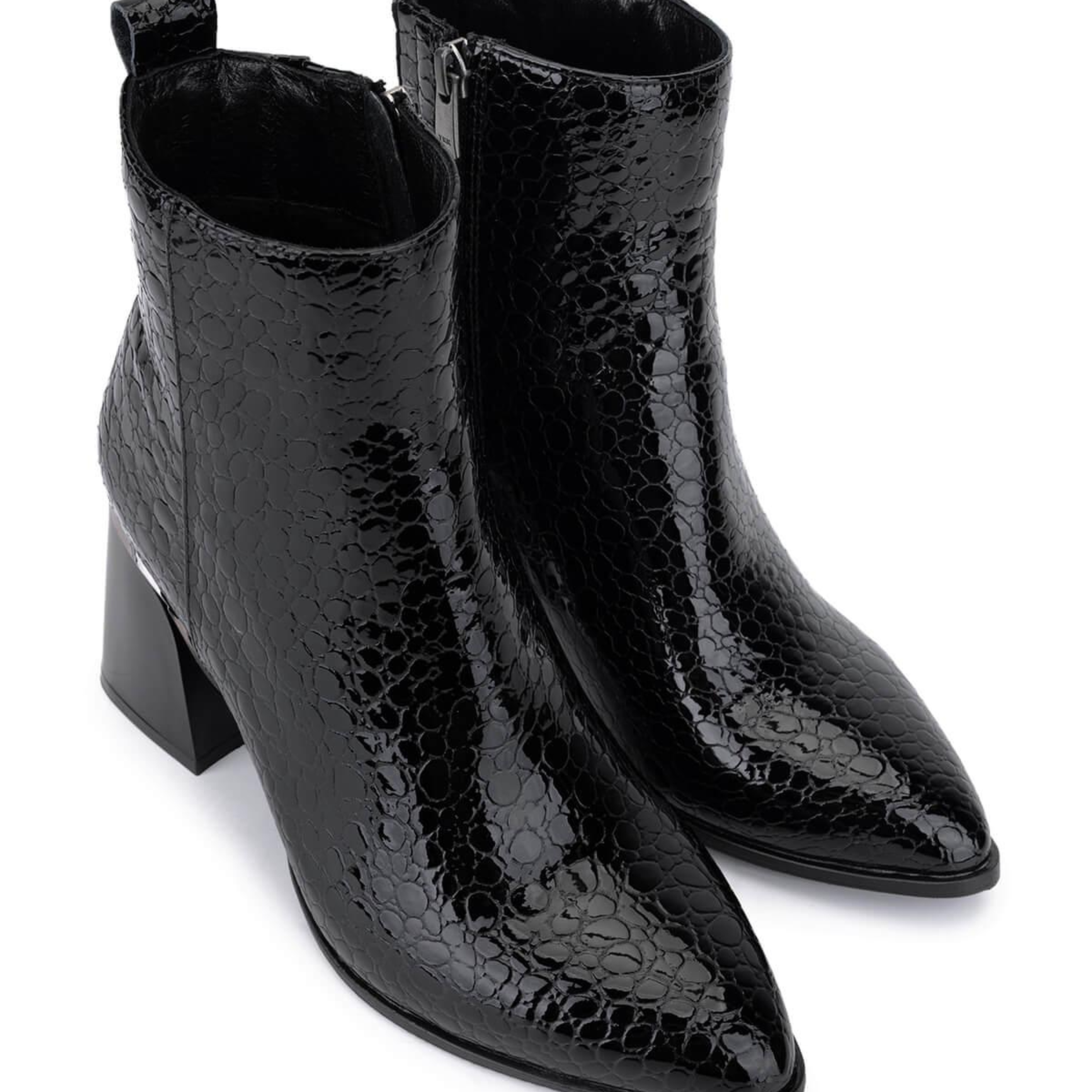 Tamer Tanca Kadın Hakiki Deri Siyah Topuklu Bot