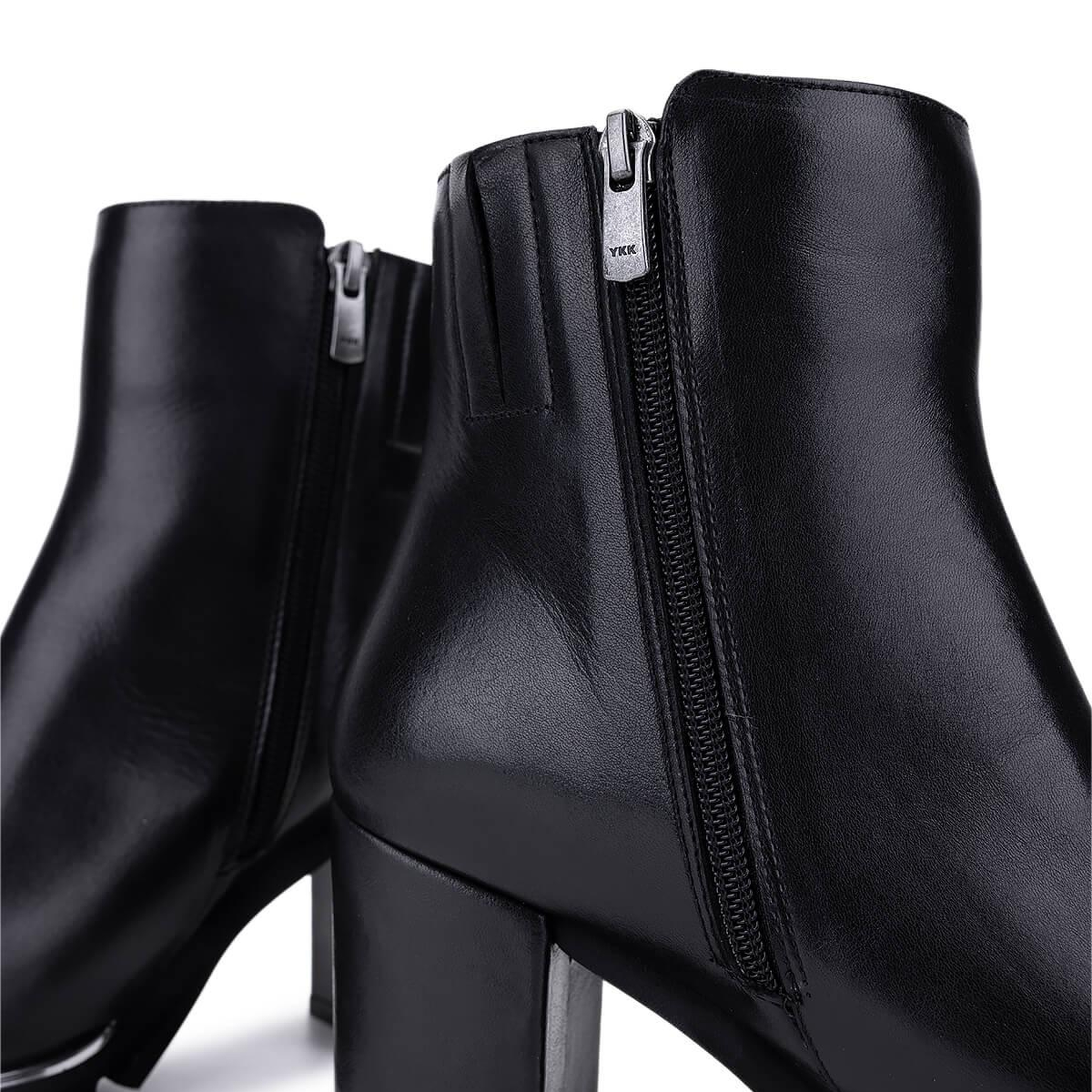 Tamer Tanca Kadın Hakiki Deri Siyah Deri Topuklu Bot