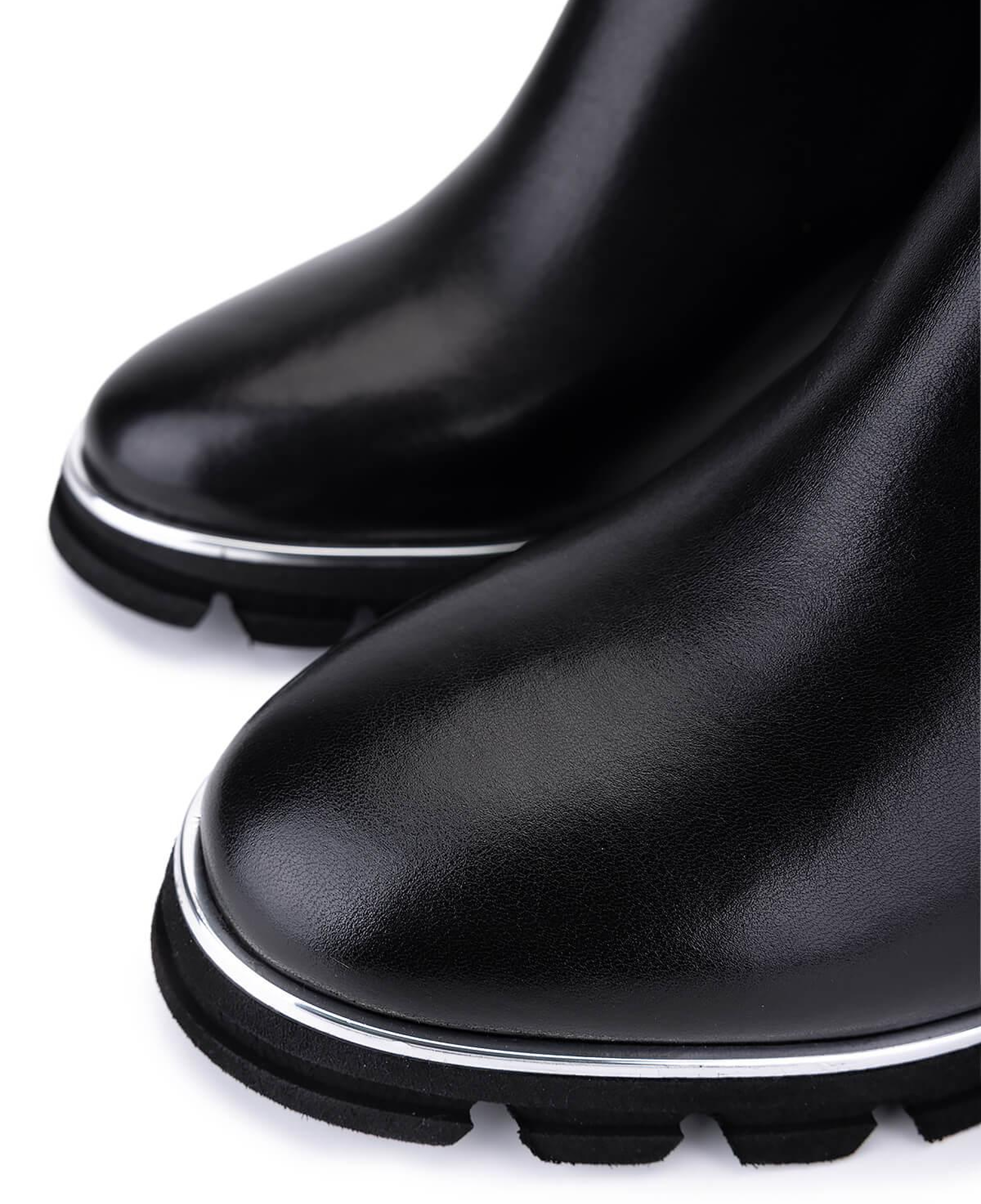 Tamer Tanca Kadın Hakiki Deri Siyah Deri Topuklu Bot