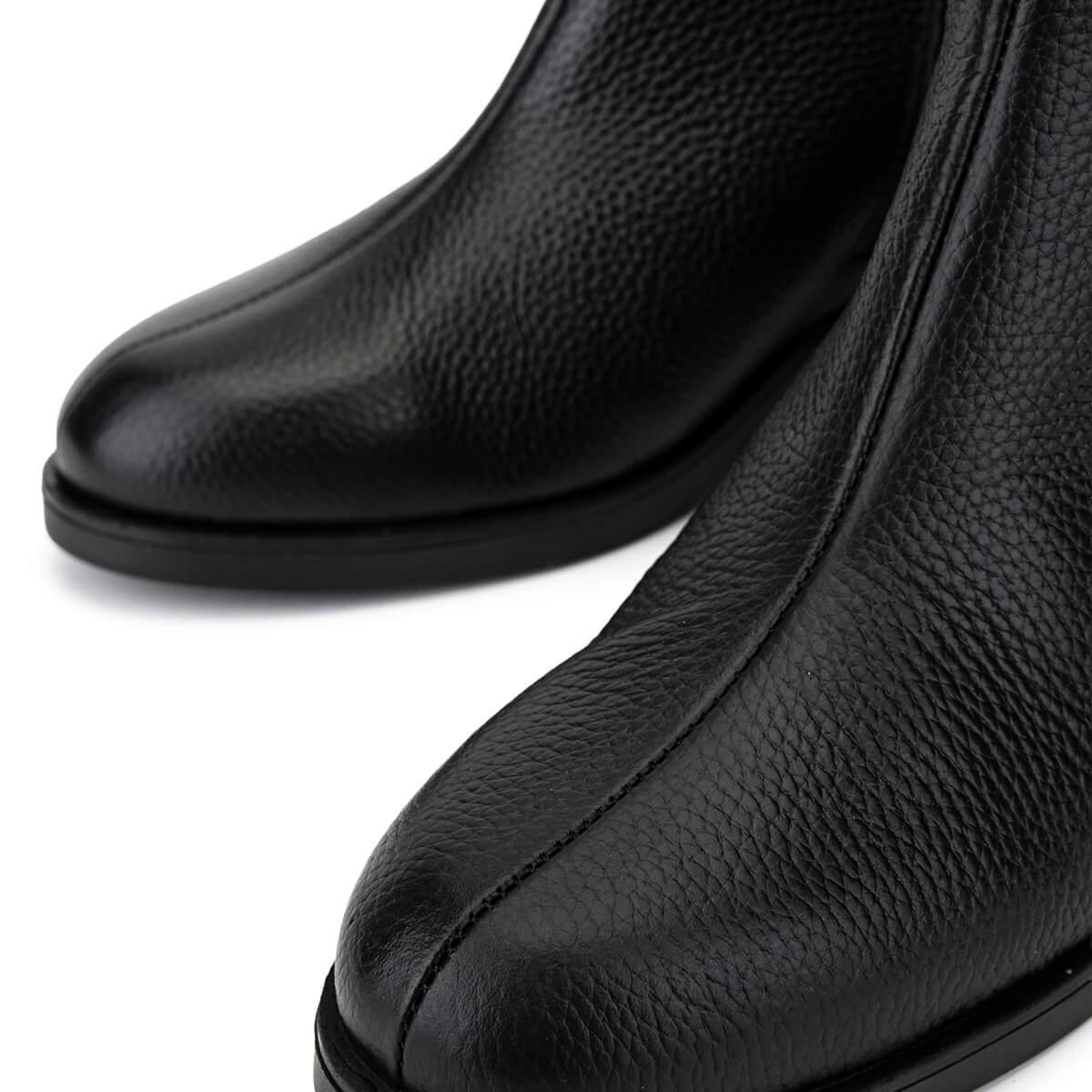 Tamer Tanca Kadın Hakiki Deri Siyah Floter Topuklu Bot