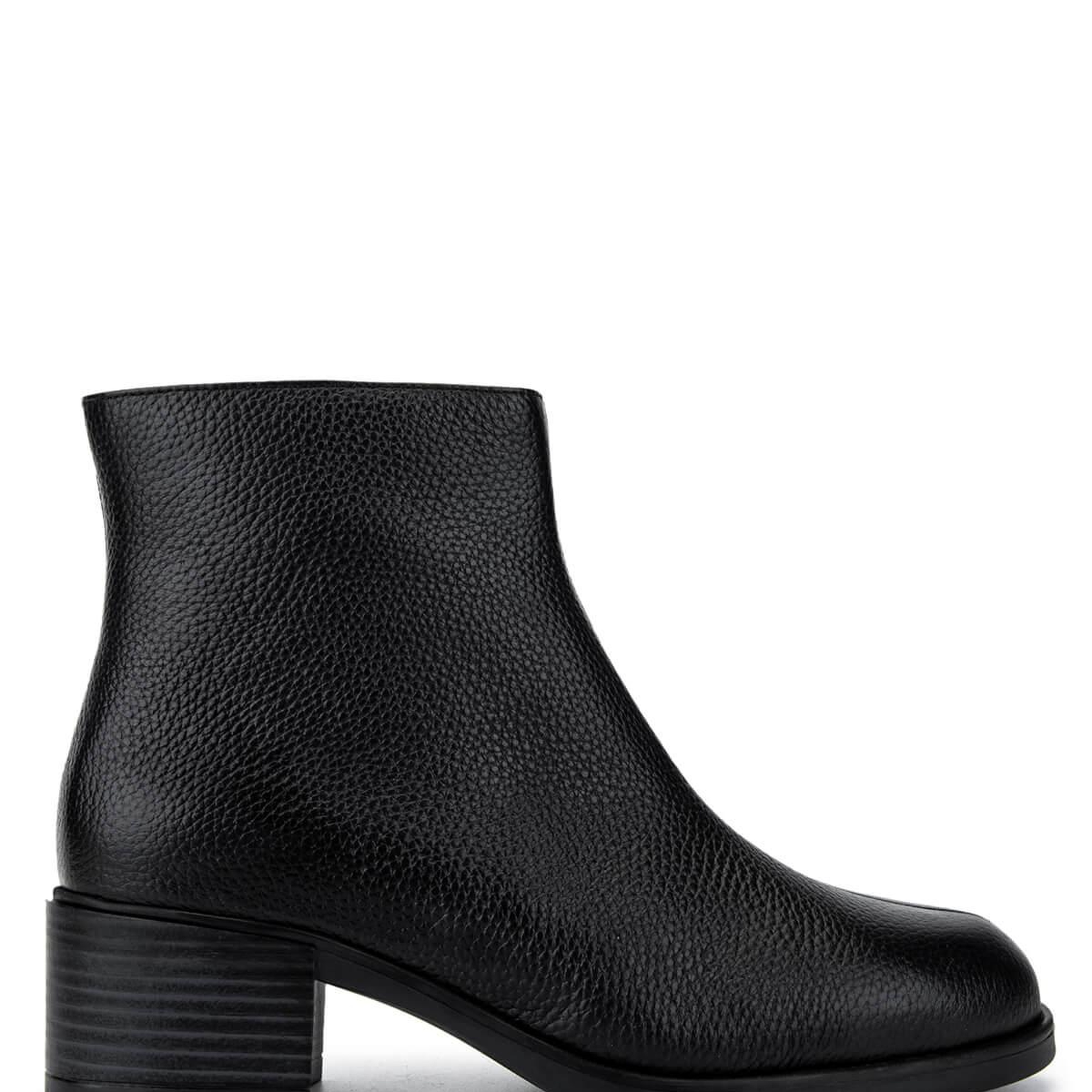 Tamer Tanca Kadın Hakiki Deri Siyah Floter Topuklu Bot