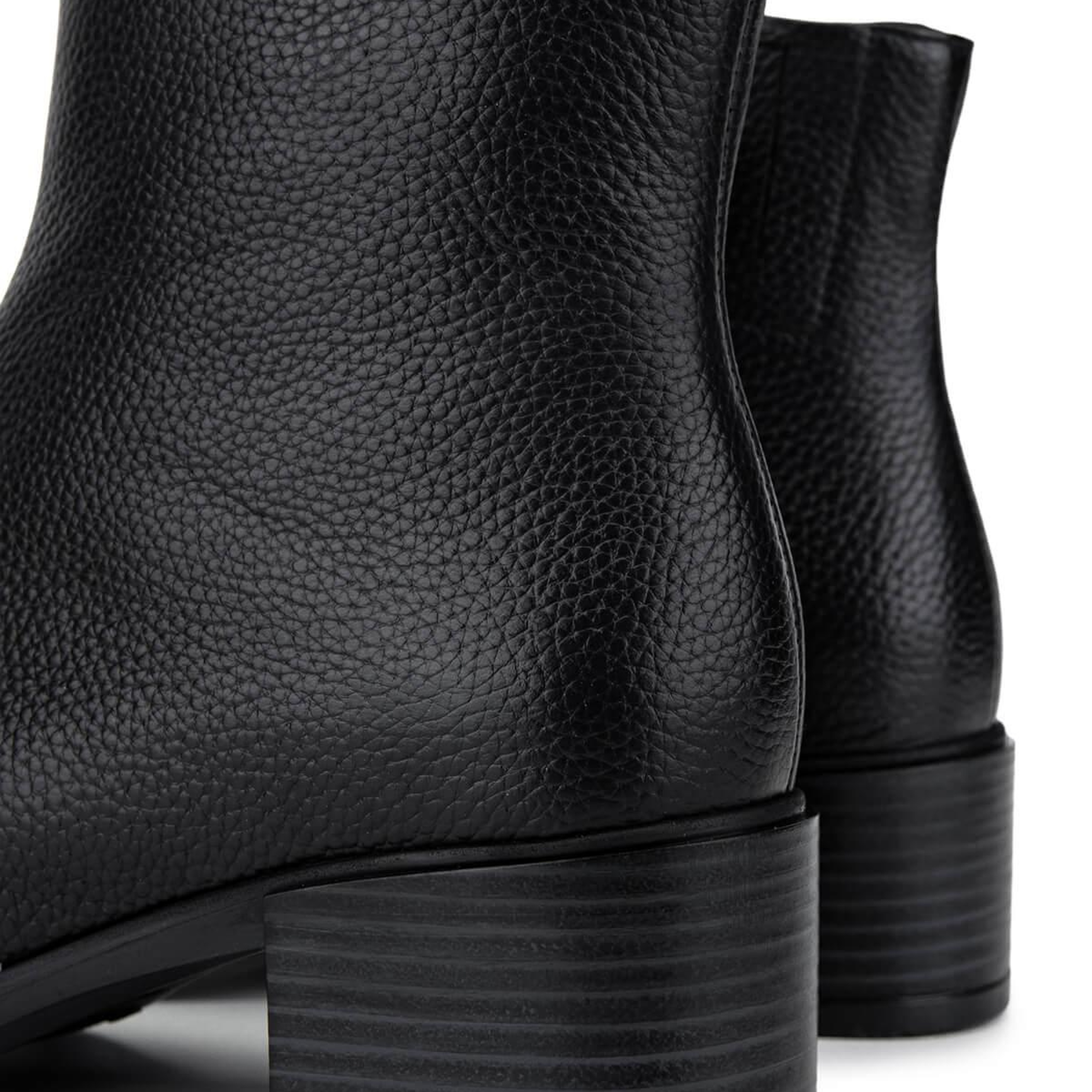 Tamer Tanca Kadın Hakiki Deri Siyah Floter Topuklu Bot