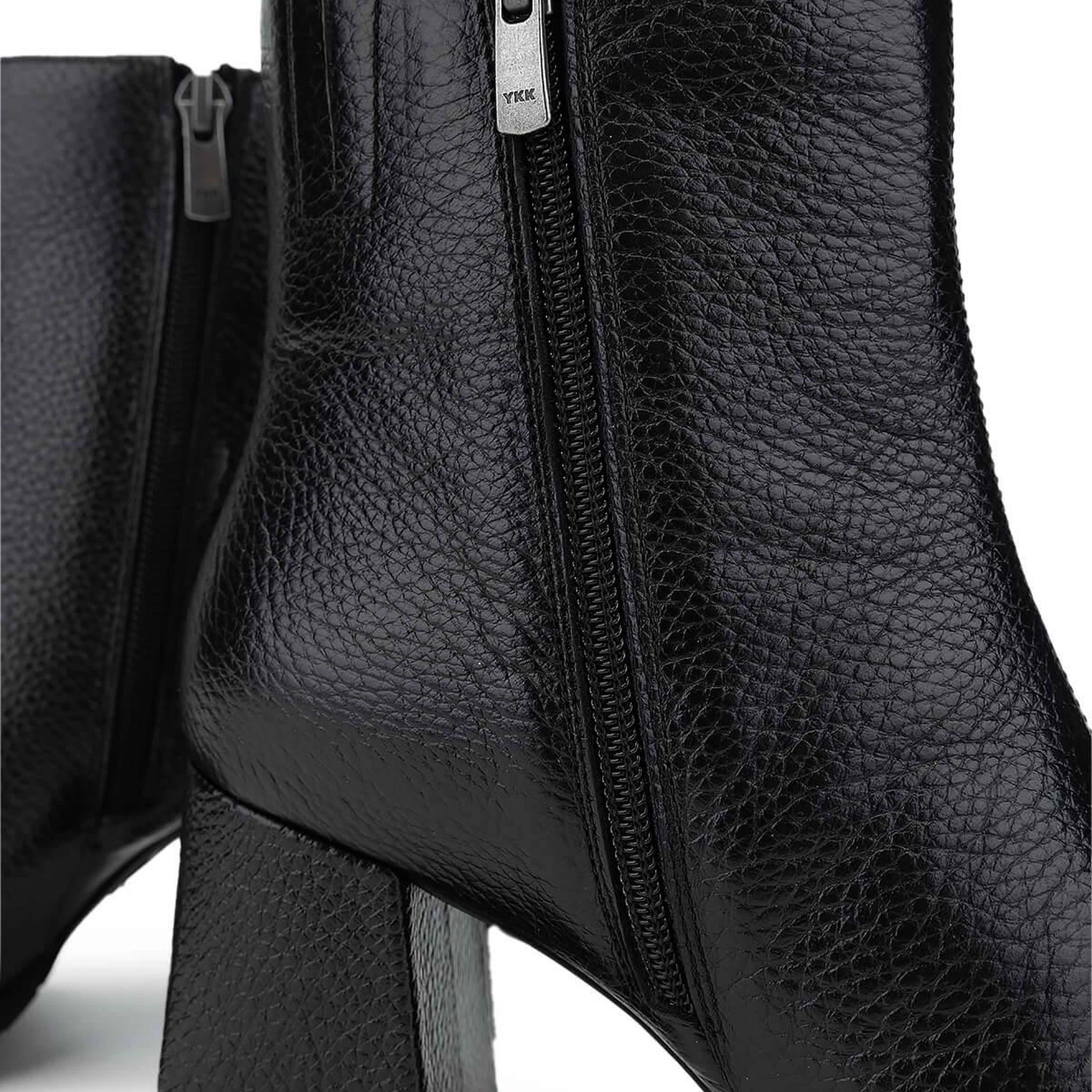 Tamer Tanca Kadın Hakiki Deri Siyah Floter Topuklu Bot