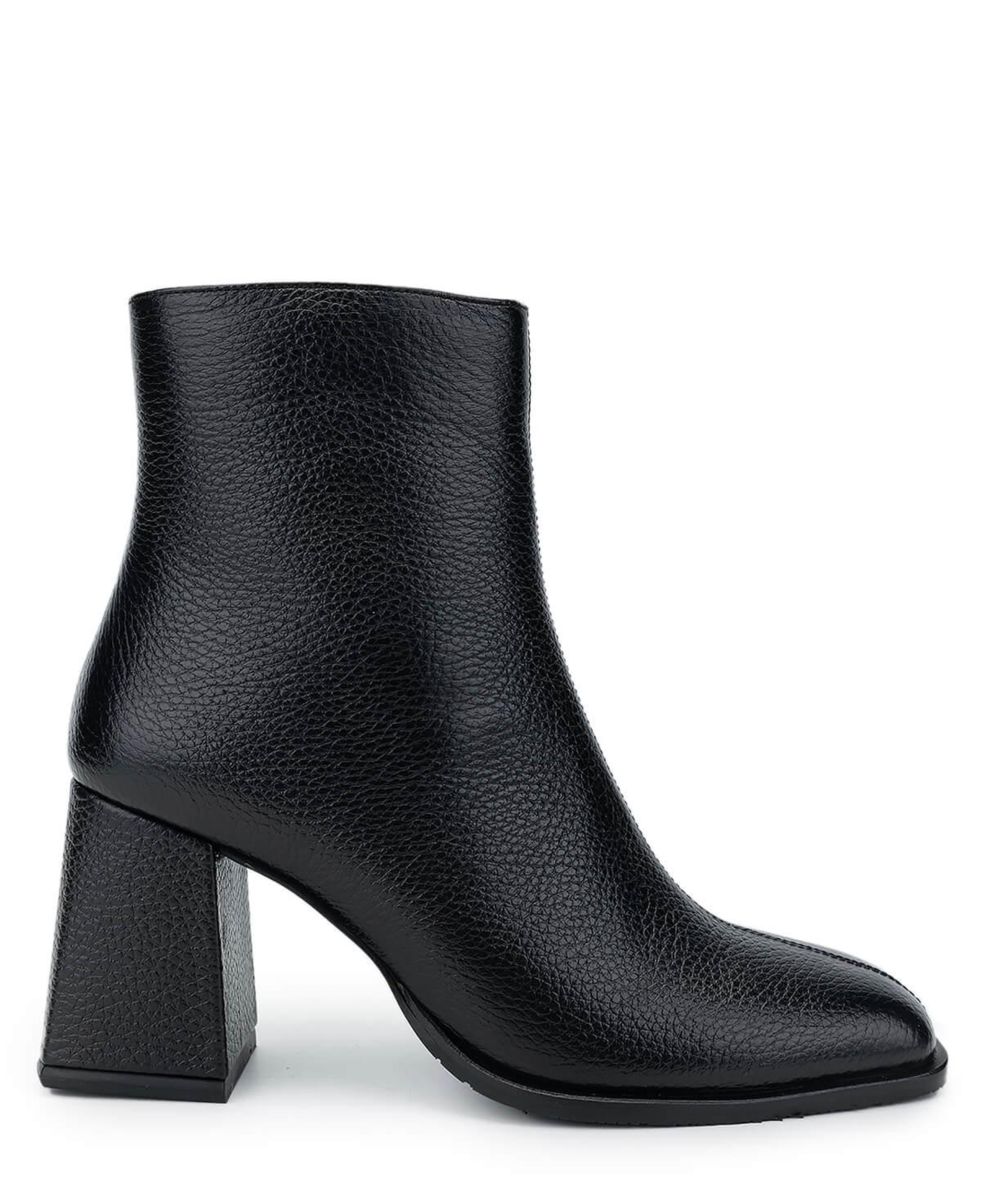 Tamer Tanca Kadın Hakiki Deri Siyah Floter Topuklu Bot