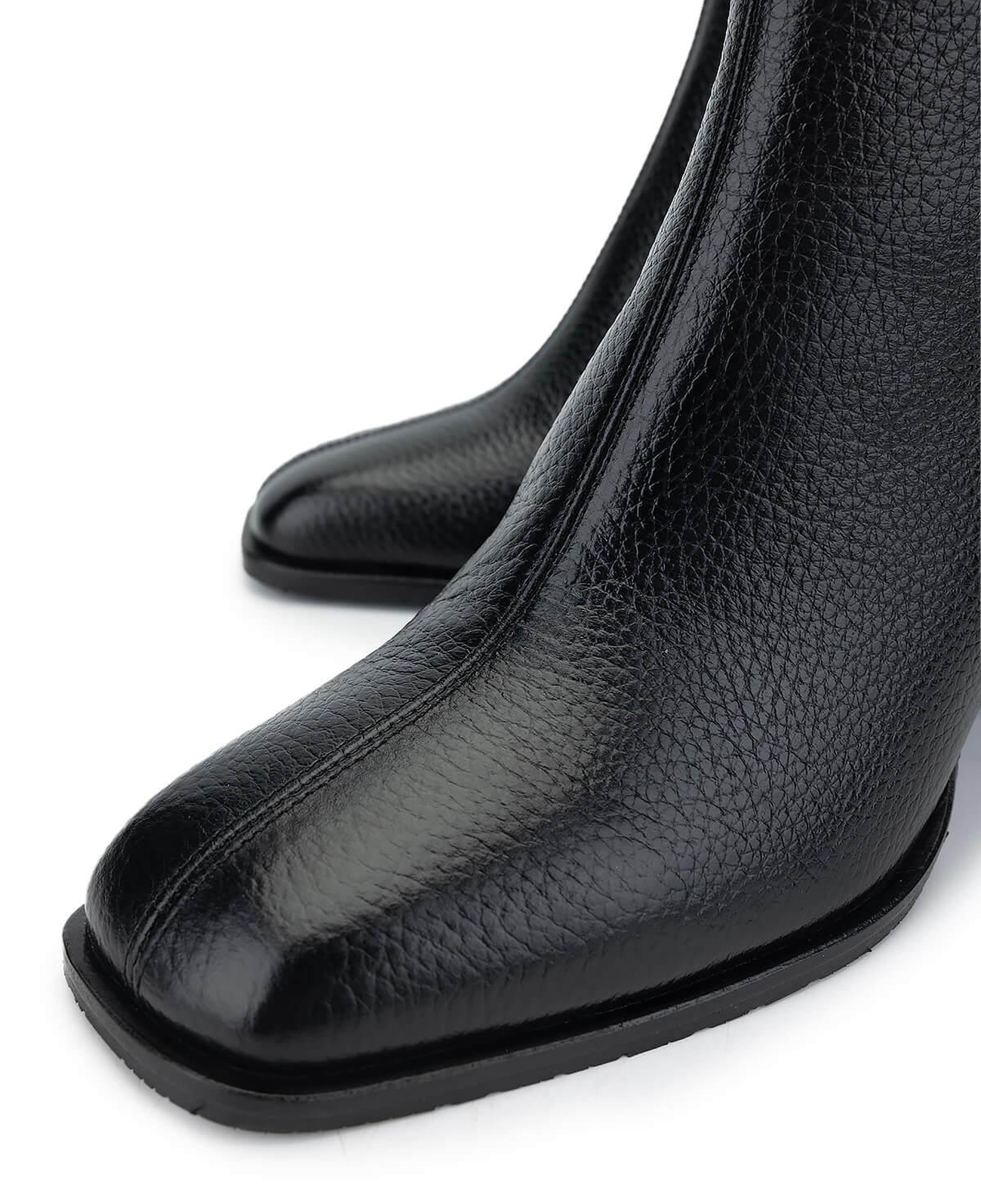 Tamer Tanca Kadın Hakiki Deri Siyah Floter Topuklu Bot