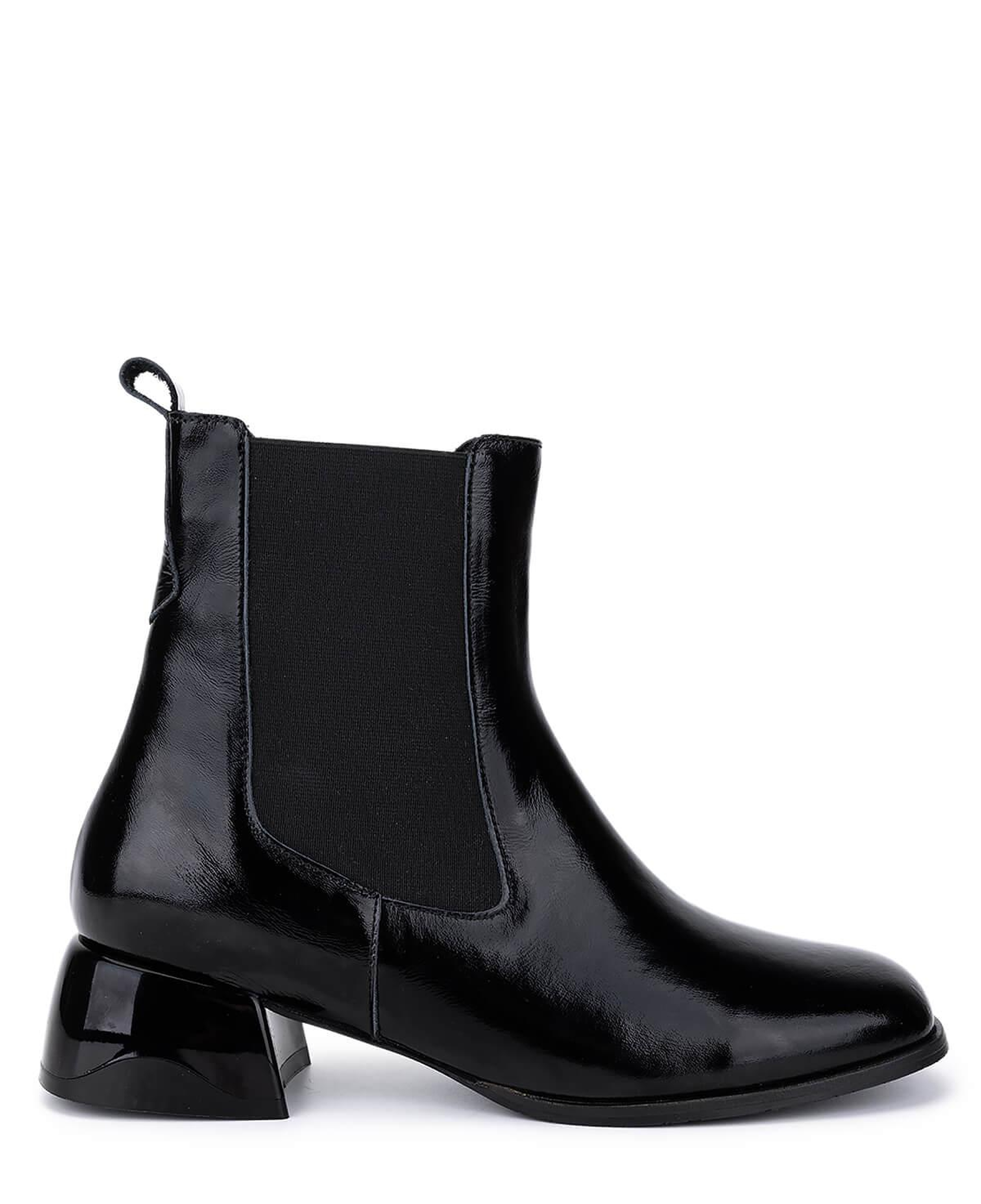 Tamer Tanca Kadın Hakiki Deri Siyah Rugan Topuklu Bot