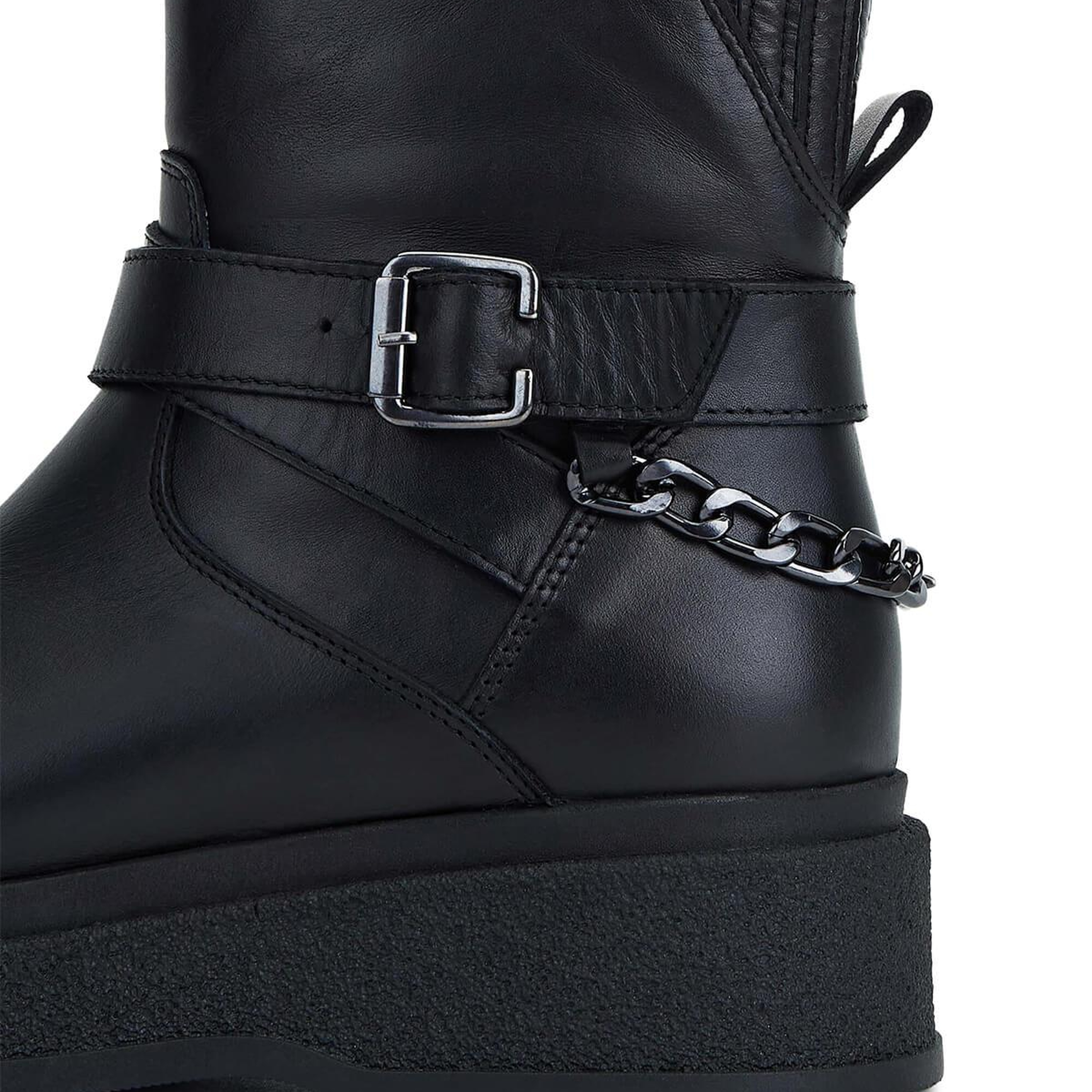 Tamer Tanca Kadın Hakiki Deri Siyah Deri Casual Bot