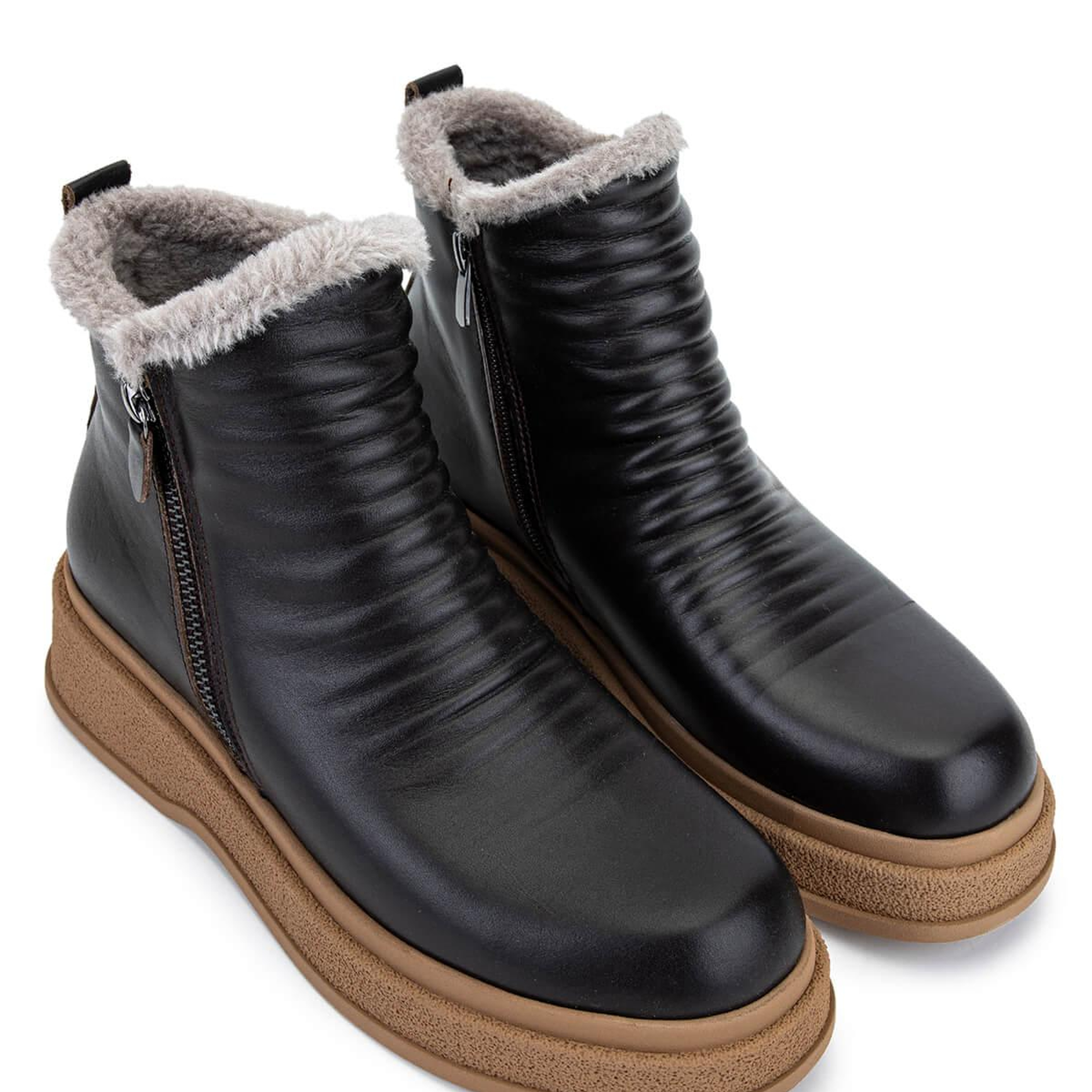 Tamer Tanca Kadın Hakiki Deri Kahverengi Casual Bot