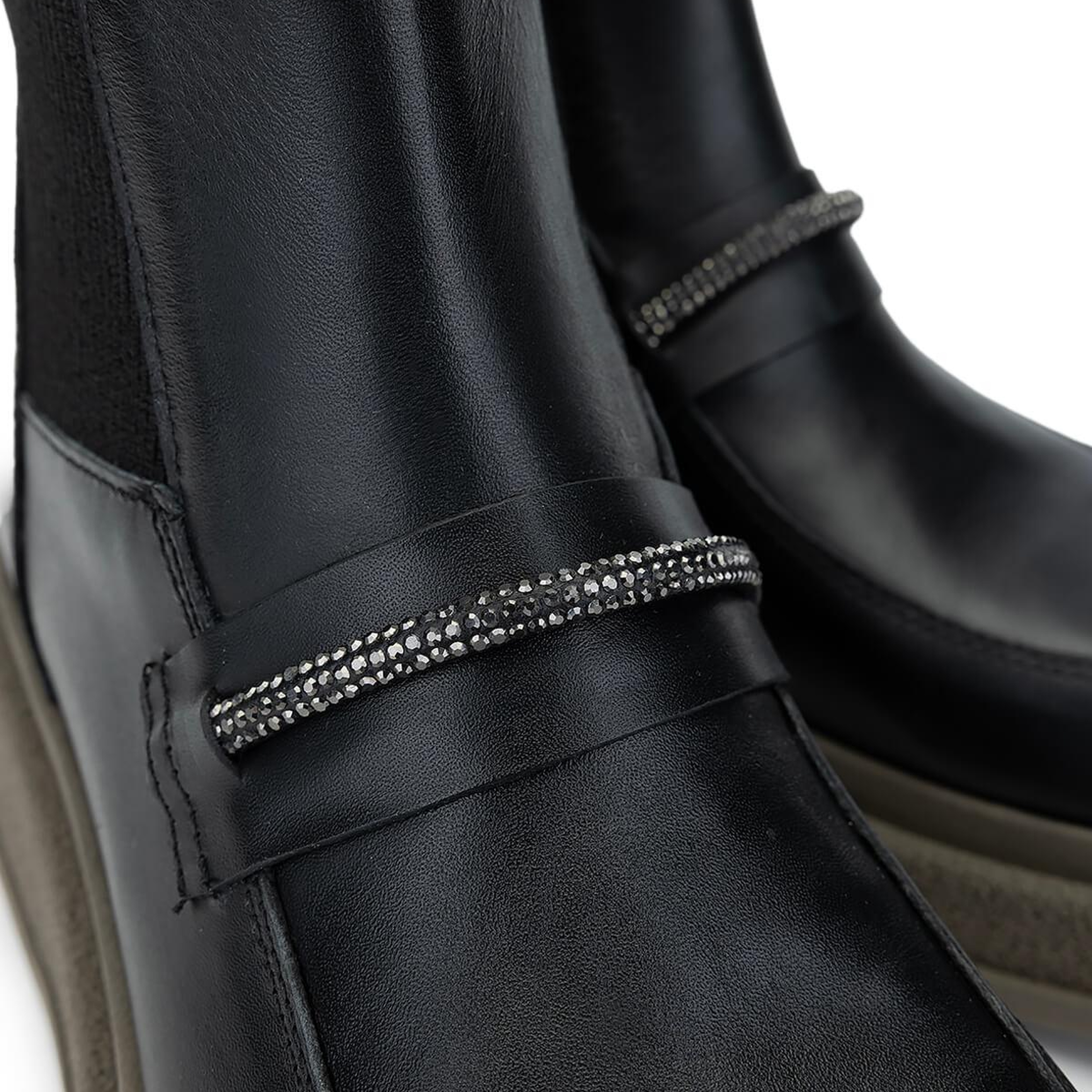 Tamer Tanca Kadın Hakiki Deri Siyah Deri Casual Bot