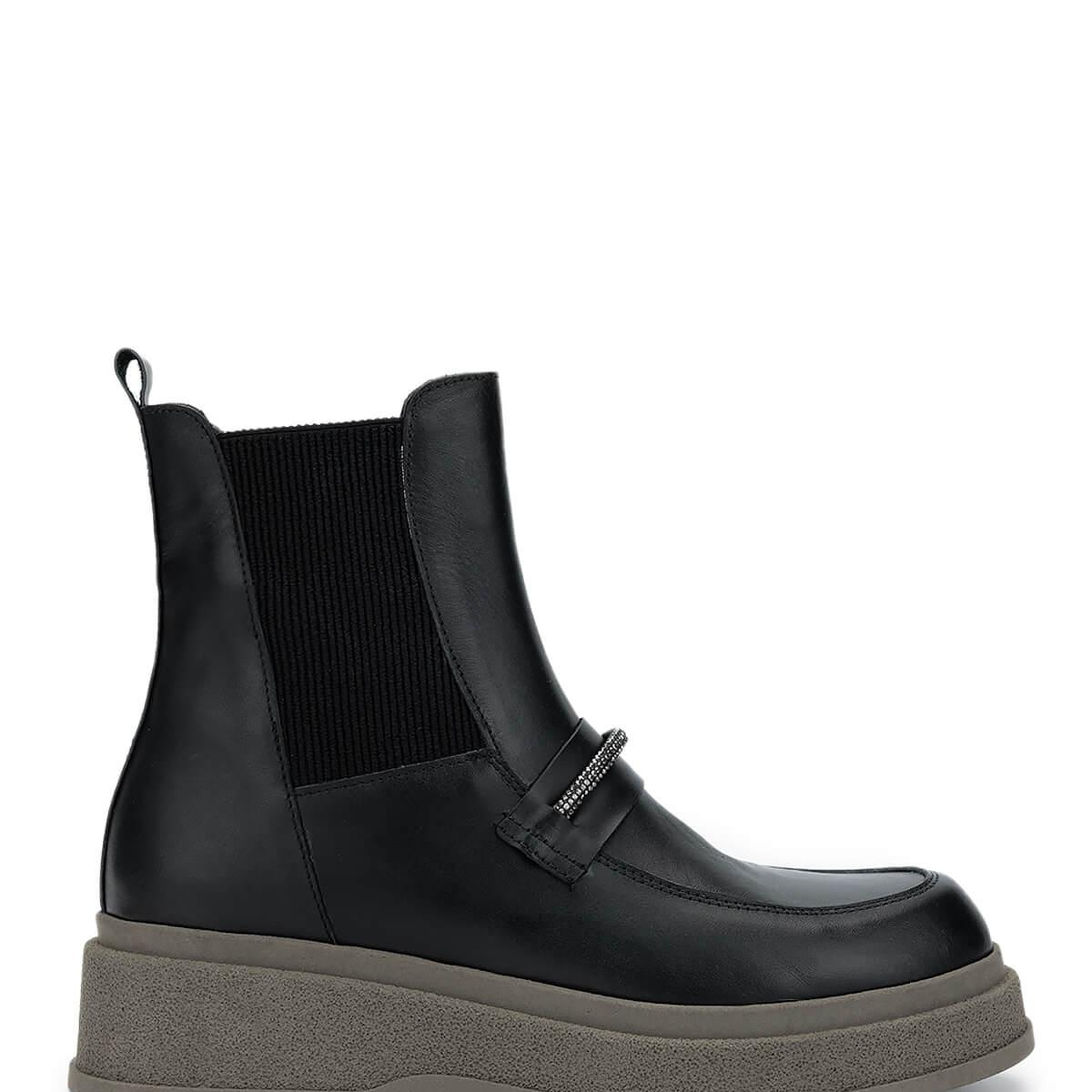 Tamer Tanca Kadın Hakiki Deri Siyah Deri Casual Bot