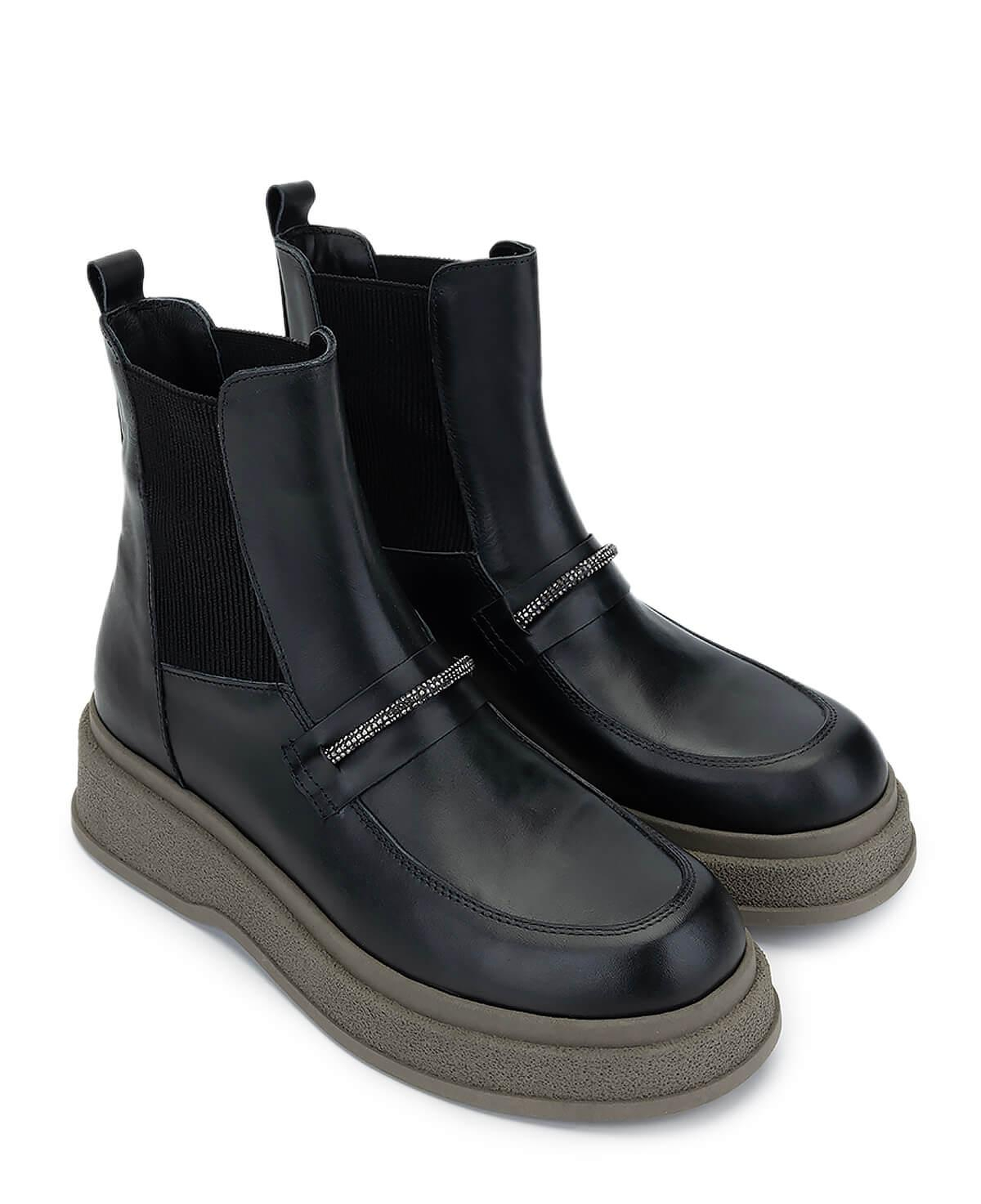 Tamer Tanca Kadın Hakiki Deri Siyah Deri Casual Bot