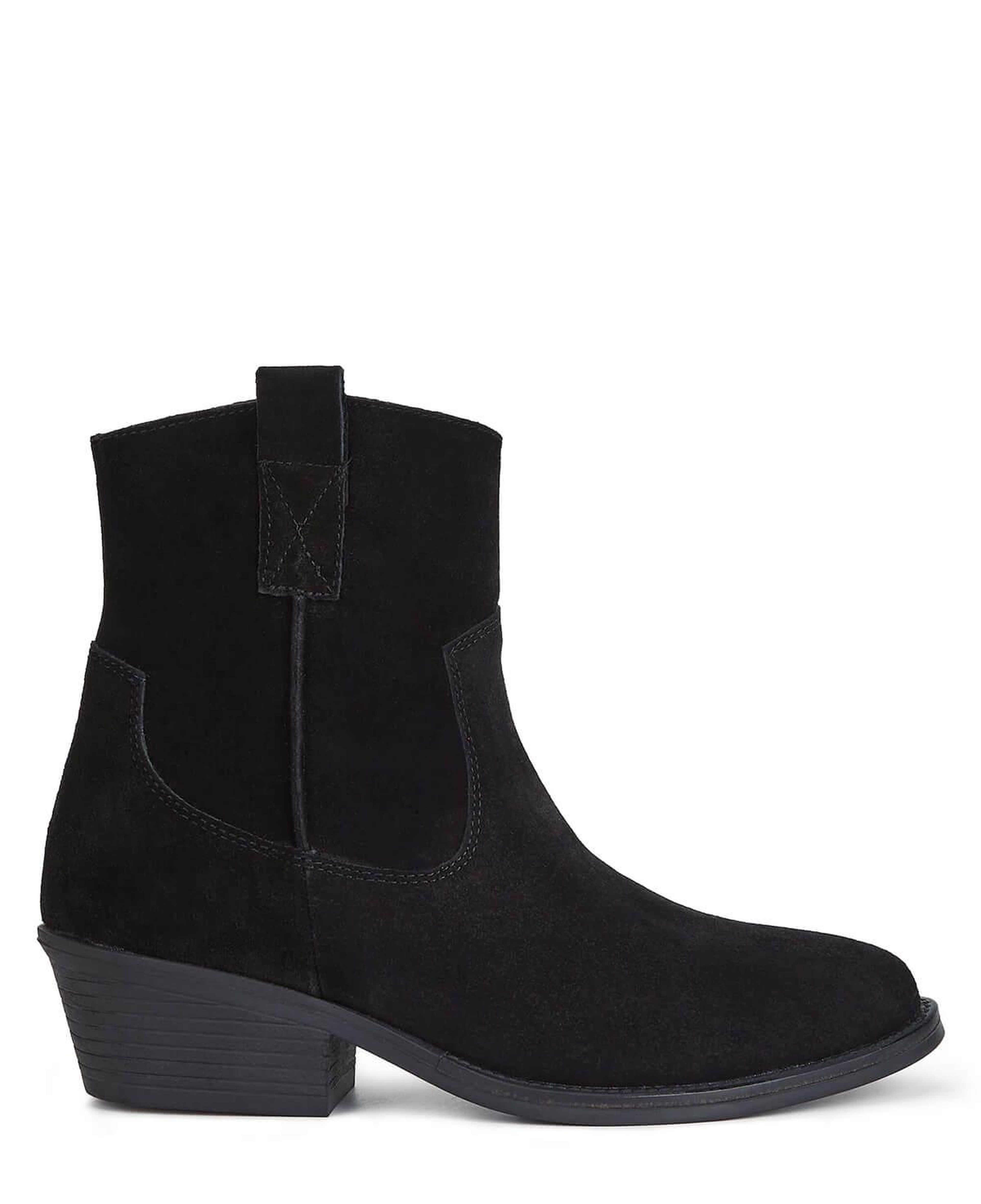 Tamer Tanca Kadın Hakiki Deri Siyah Süet Western Bot