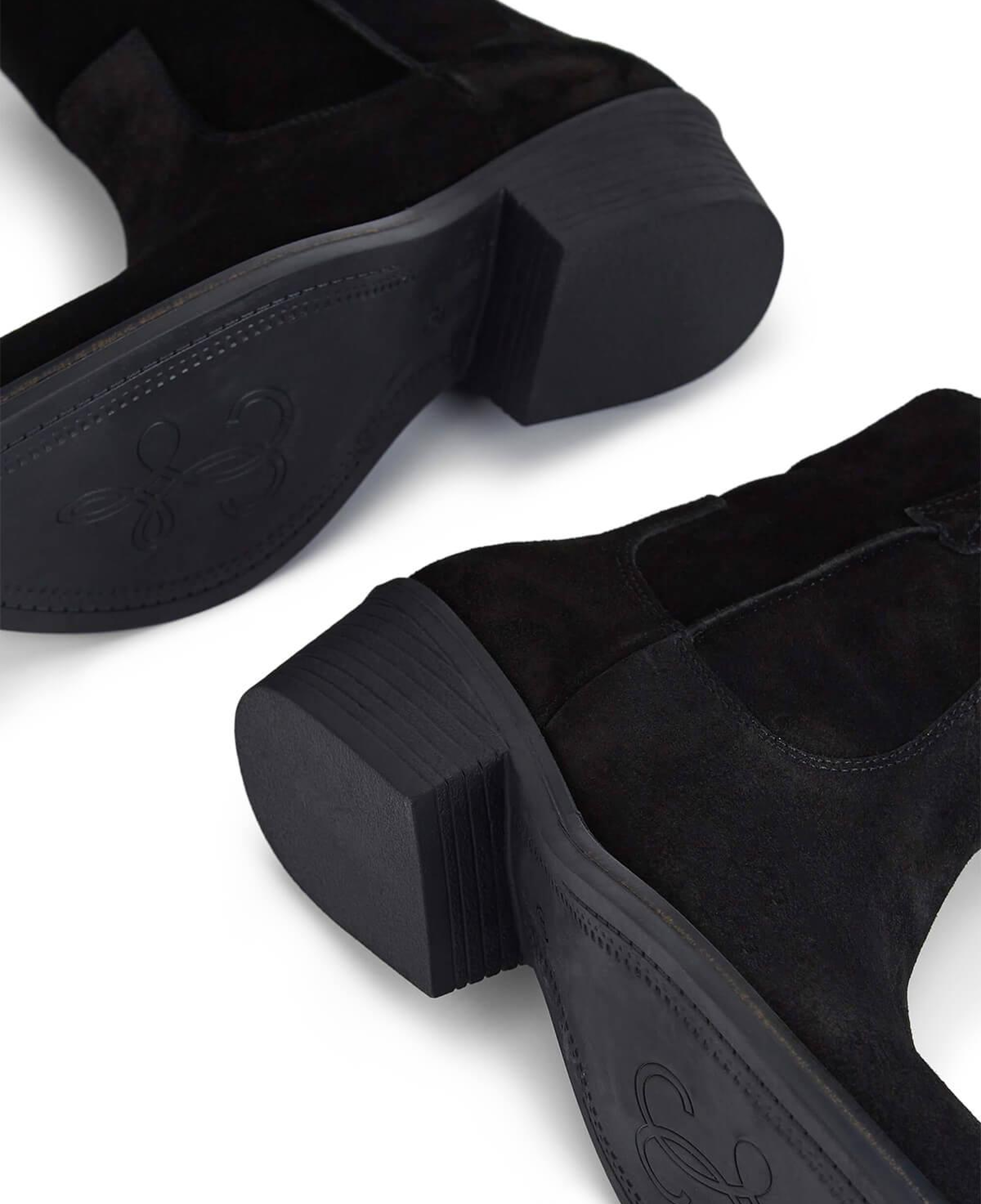 Tamer Tanca Kadın Hakiki Deri Siyah Süet Western Bot