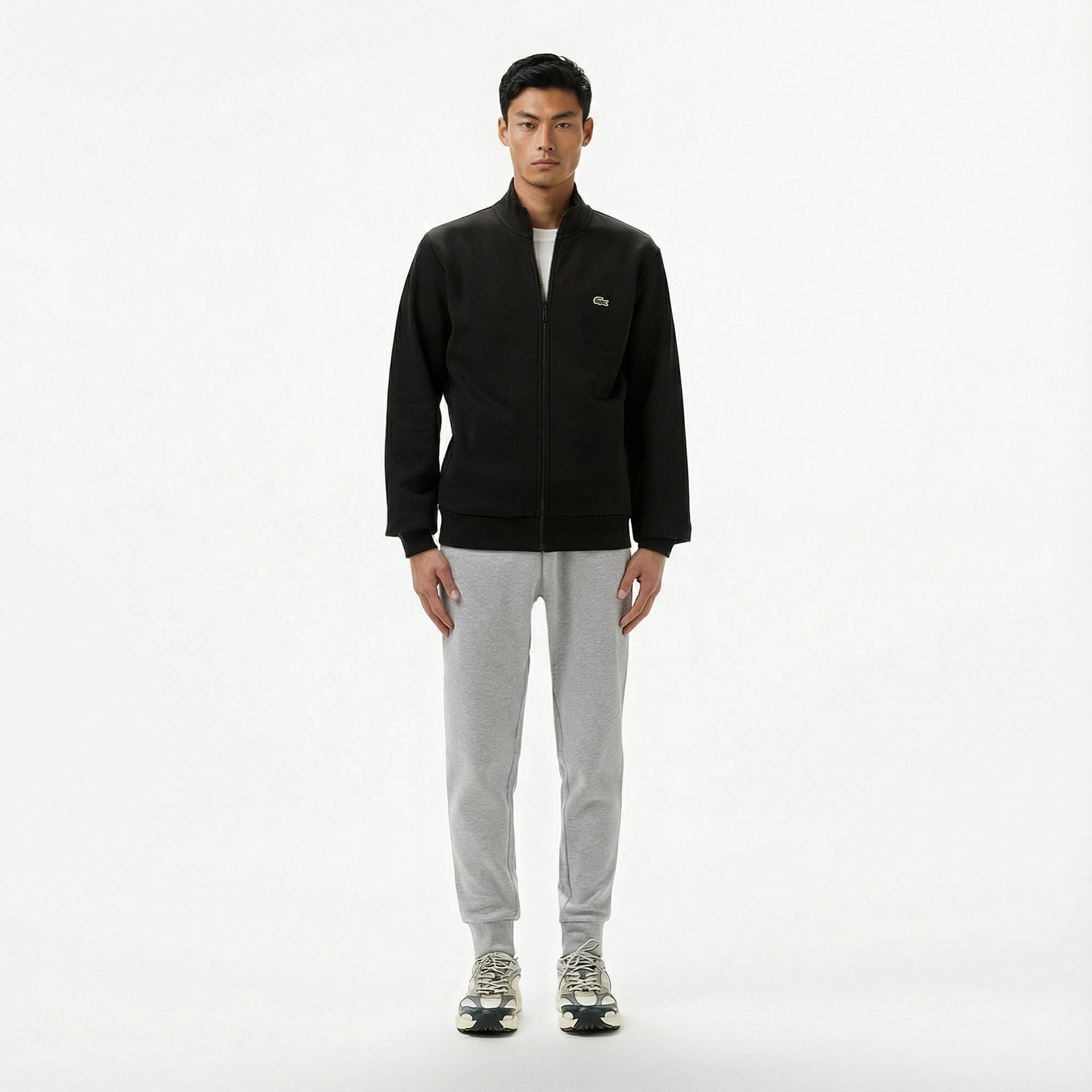 Lacoste Erkek Regular Fit Fermuarlı Siyah Sweatshirt