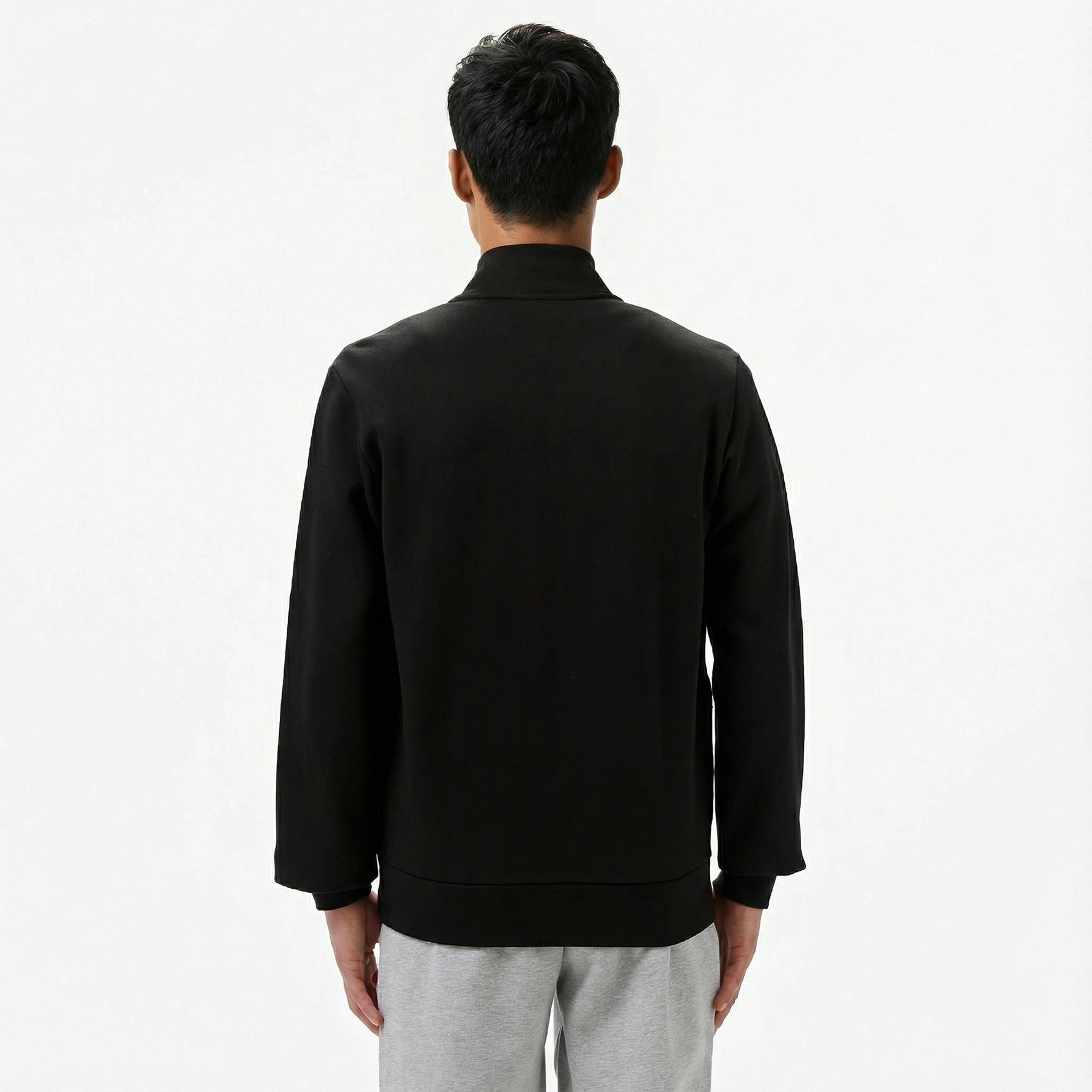 Lacoste Erkek Regular Fit Fermuarlı Siyah Sweatshirt