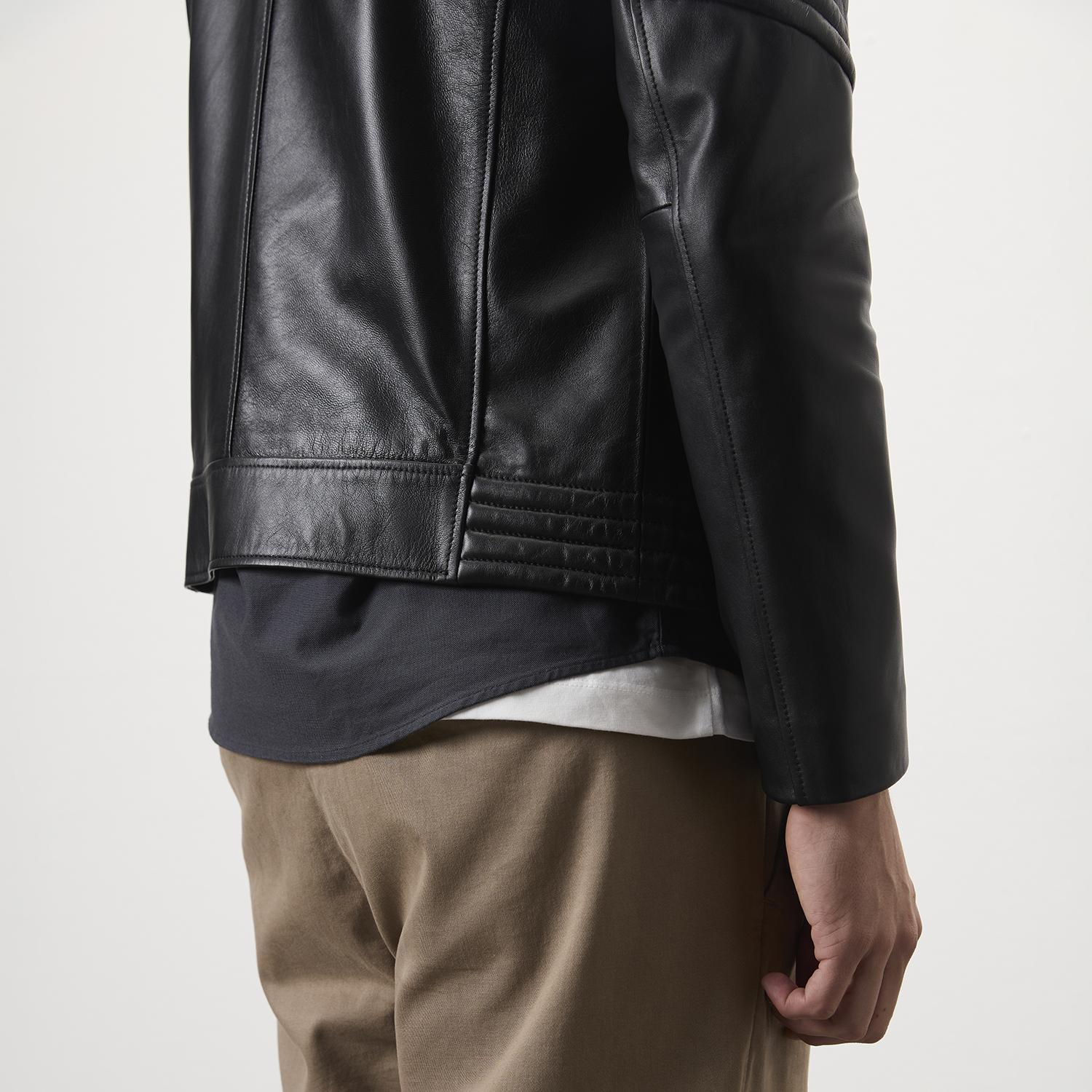 Agostino Siyah Erkek Deri Ceket