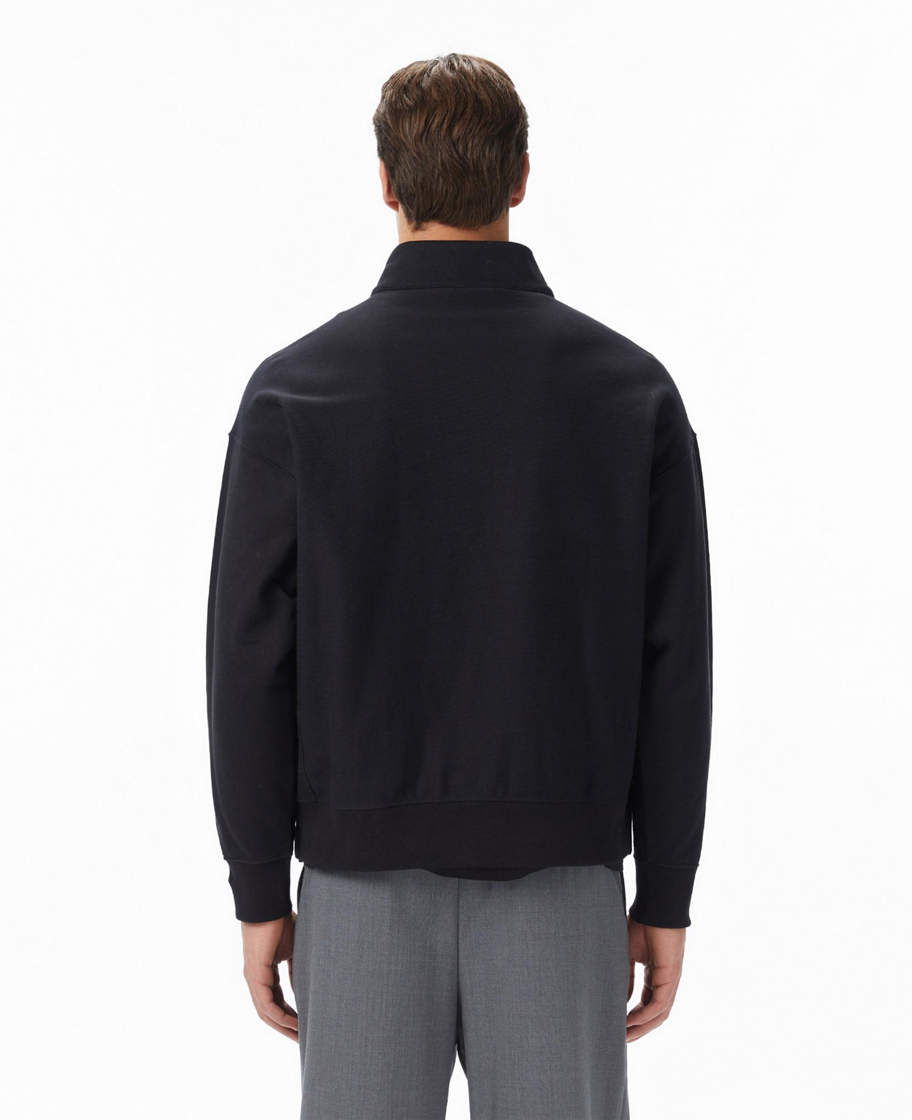 Calvin Klein Premium Terry Micro Monologo Erkek Siyah Sweatshirt