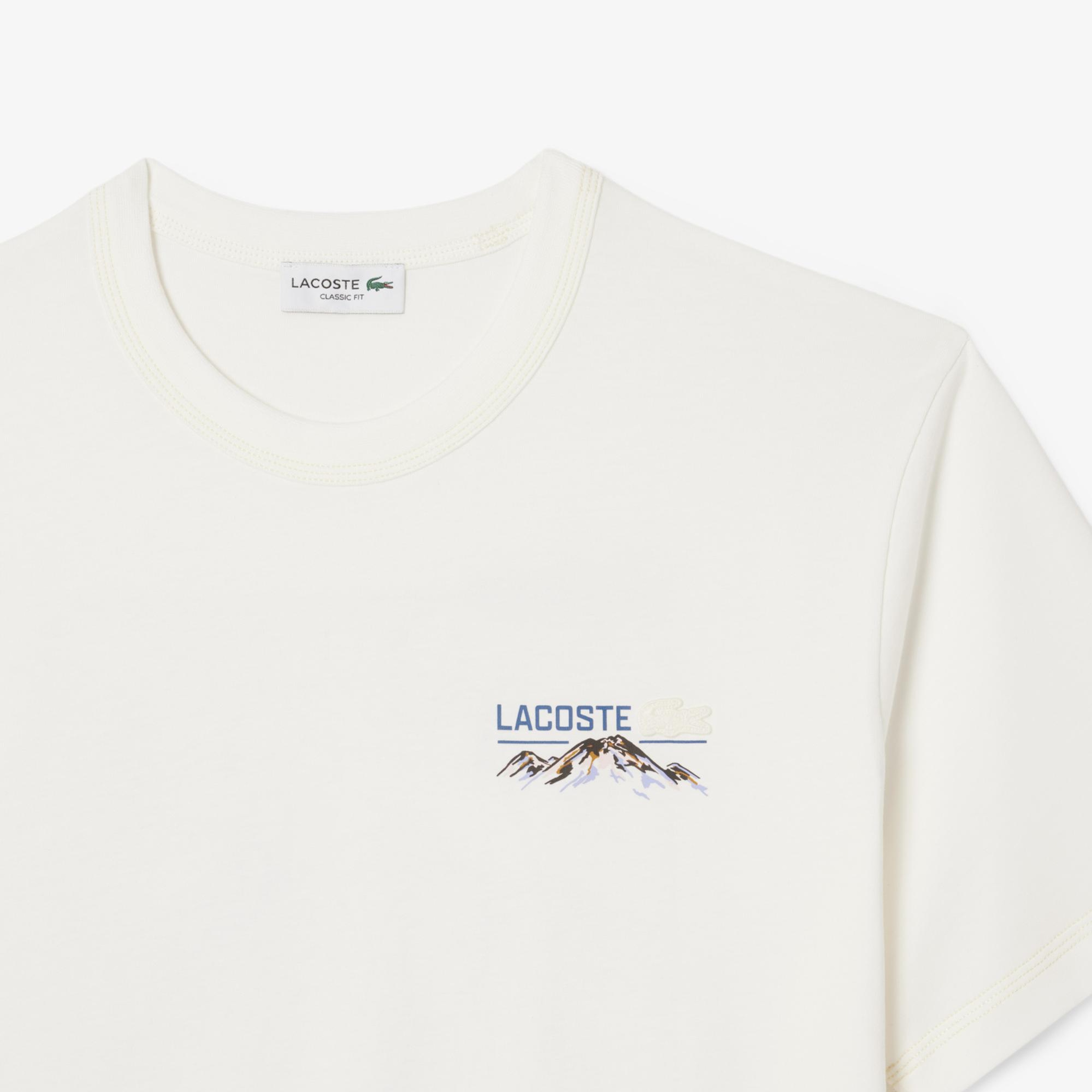 Lacoste Erkek Classic Fit Bisiklet Yaka Beyaz T-Shirt